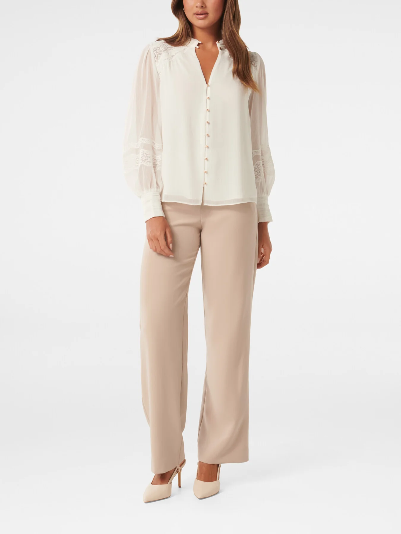 Wendy Wave Trim Blouse - Image 2