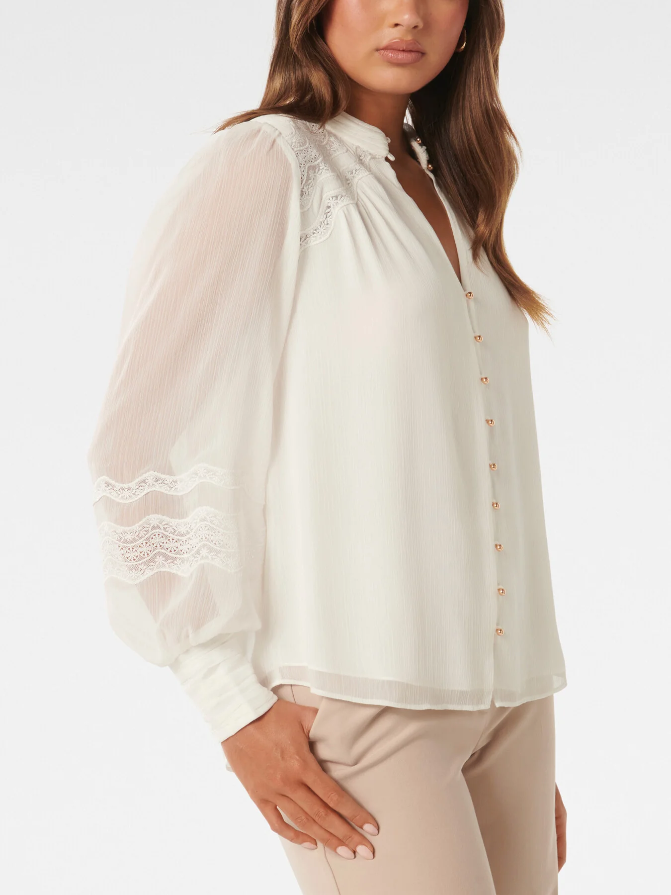 Wendy Wave Trim Blouse - Image 6