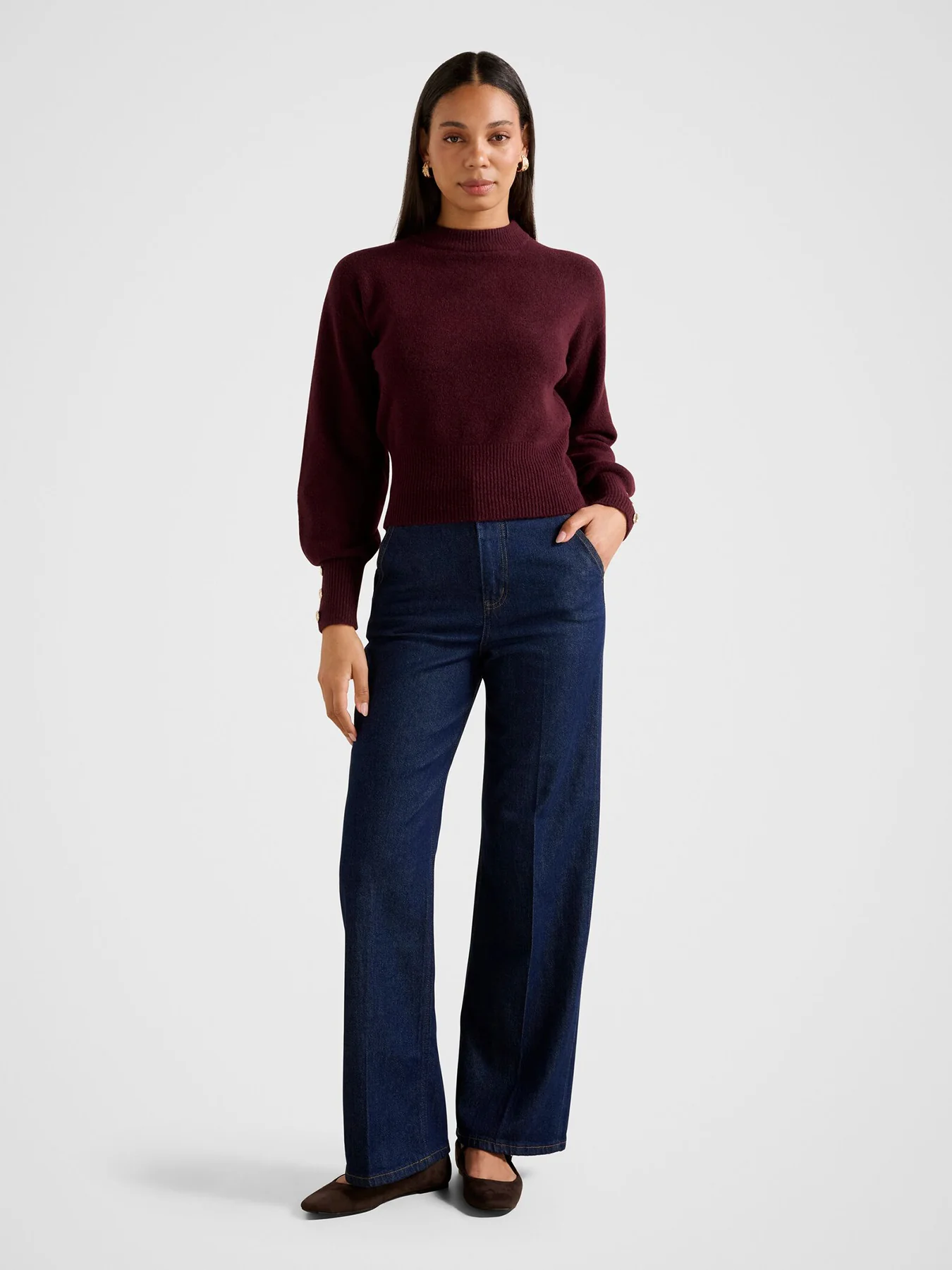 Millie Crew Neck Sweater Purple - Image 2