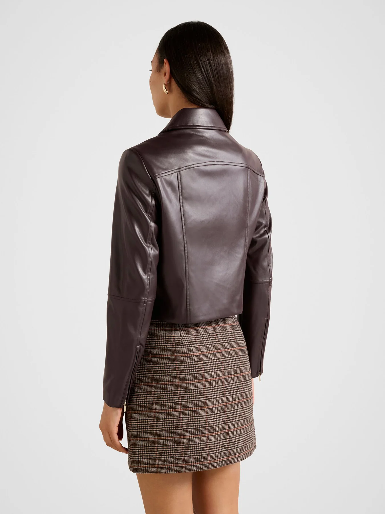 Addison Vegan Leather Jacket Red - Image 3