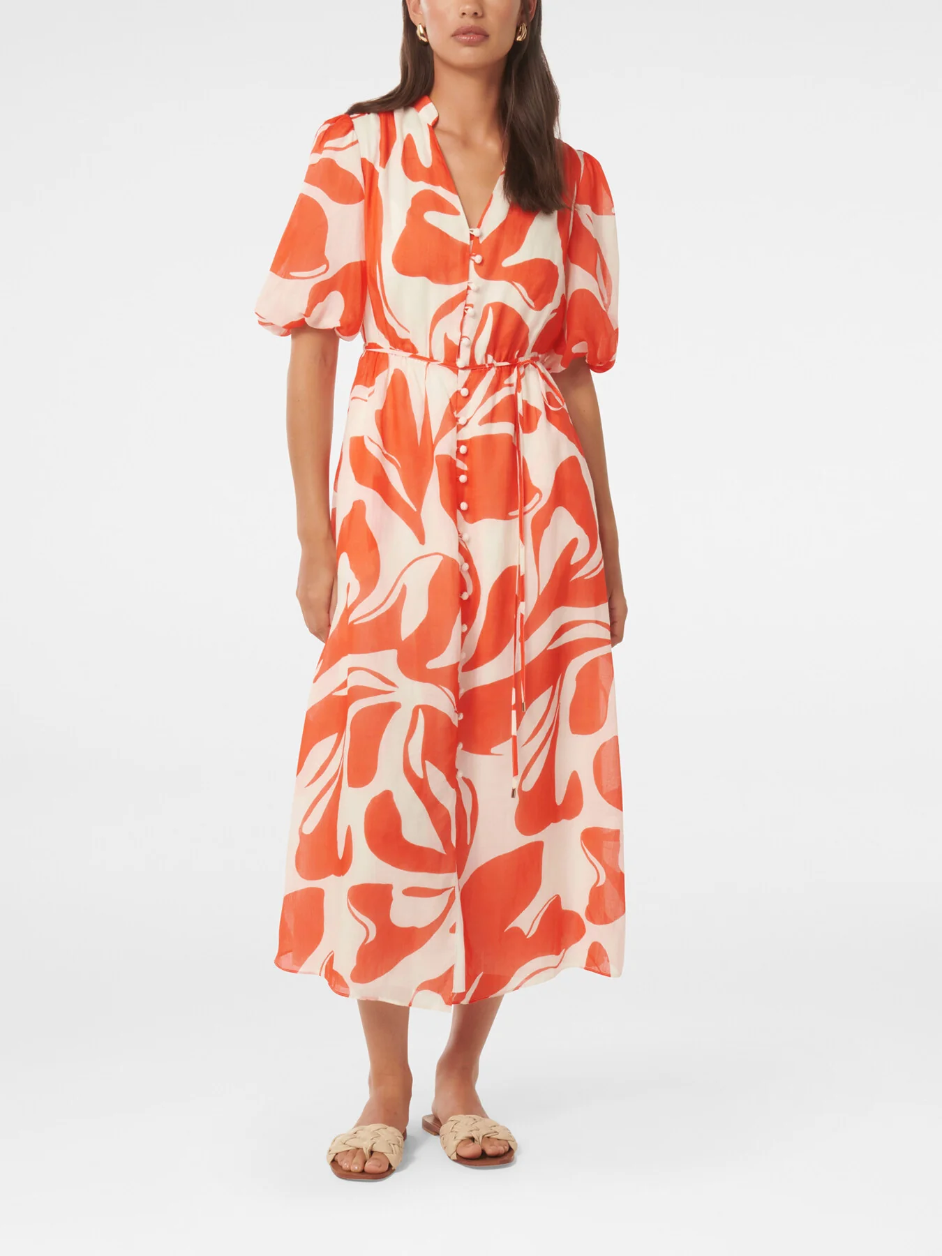 Loren Puff Sleeves Midi Dress - Image 2