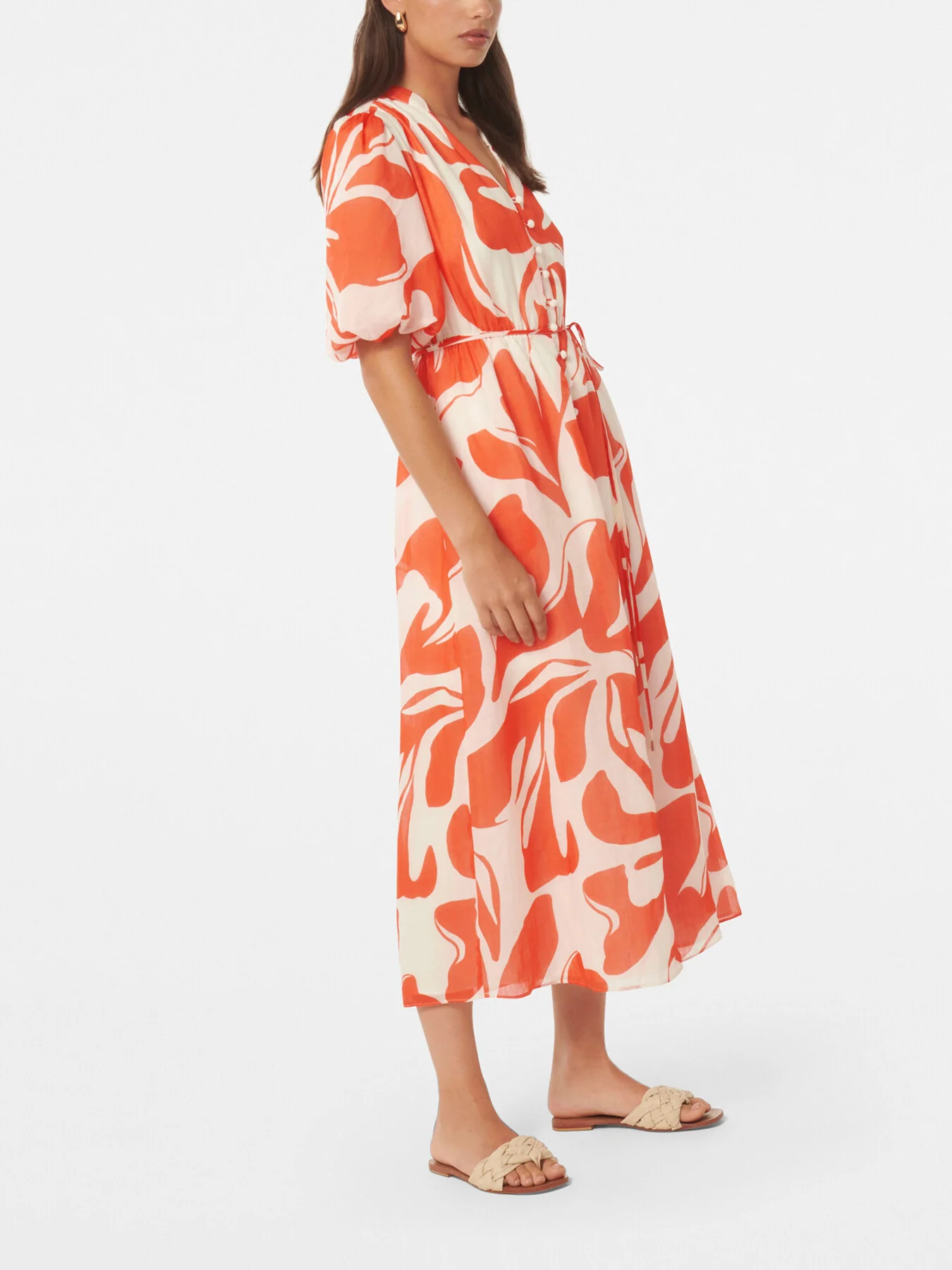 Loren Puff Sleeves Midi Dress - Image 5