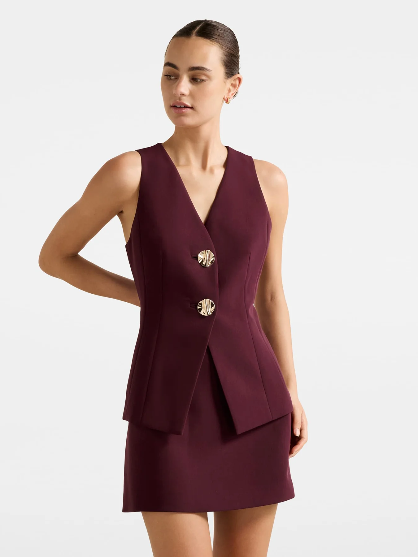 Lee Long Waistcoat Red - Image 4