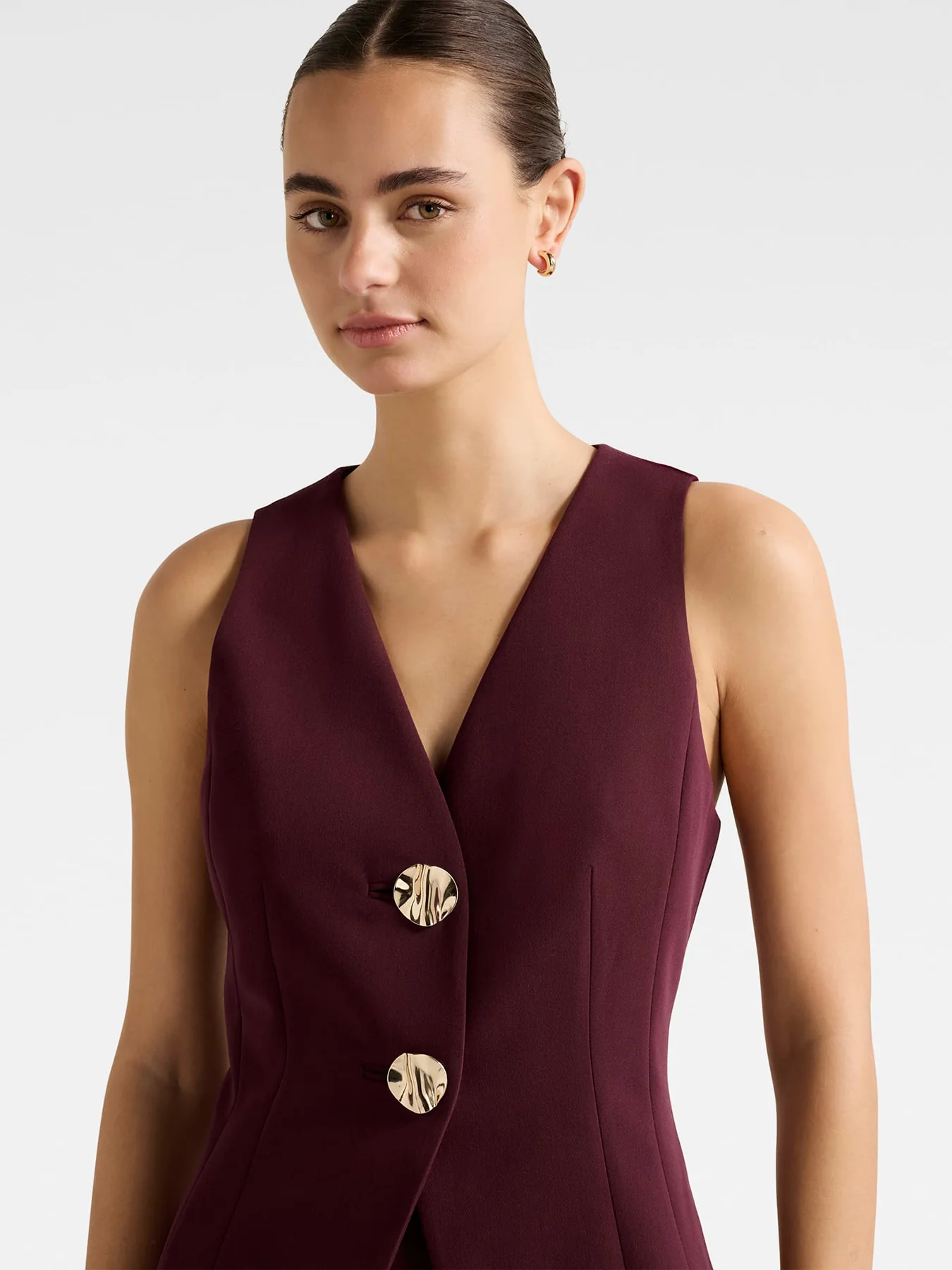 Lee Long Waistcoat Red - Image 5