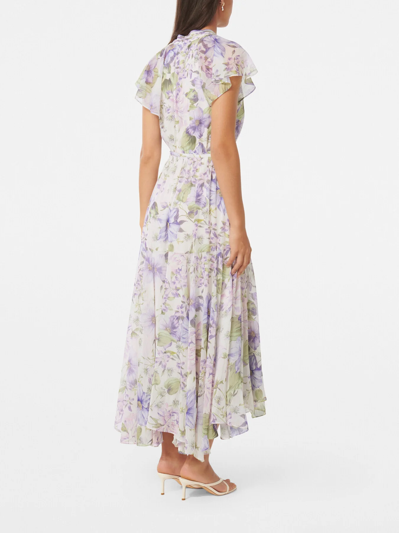 Freya Flutter Sleeves Midi Dress - Image 3