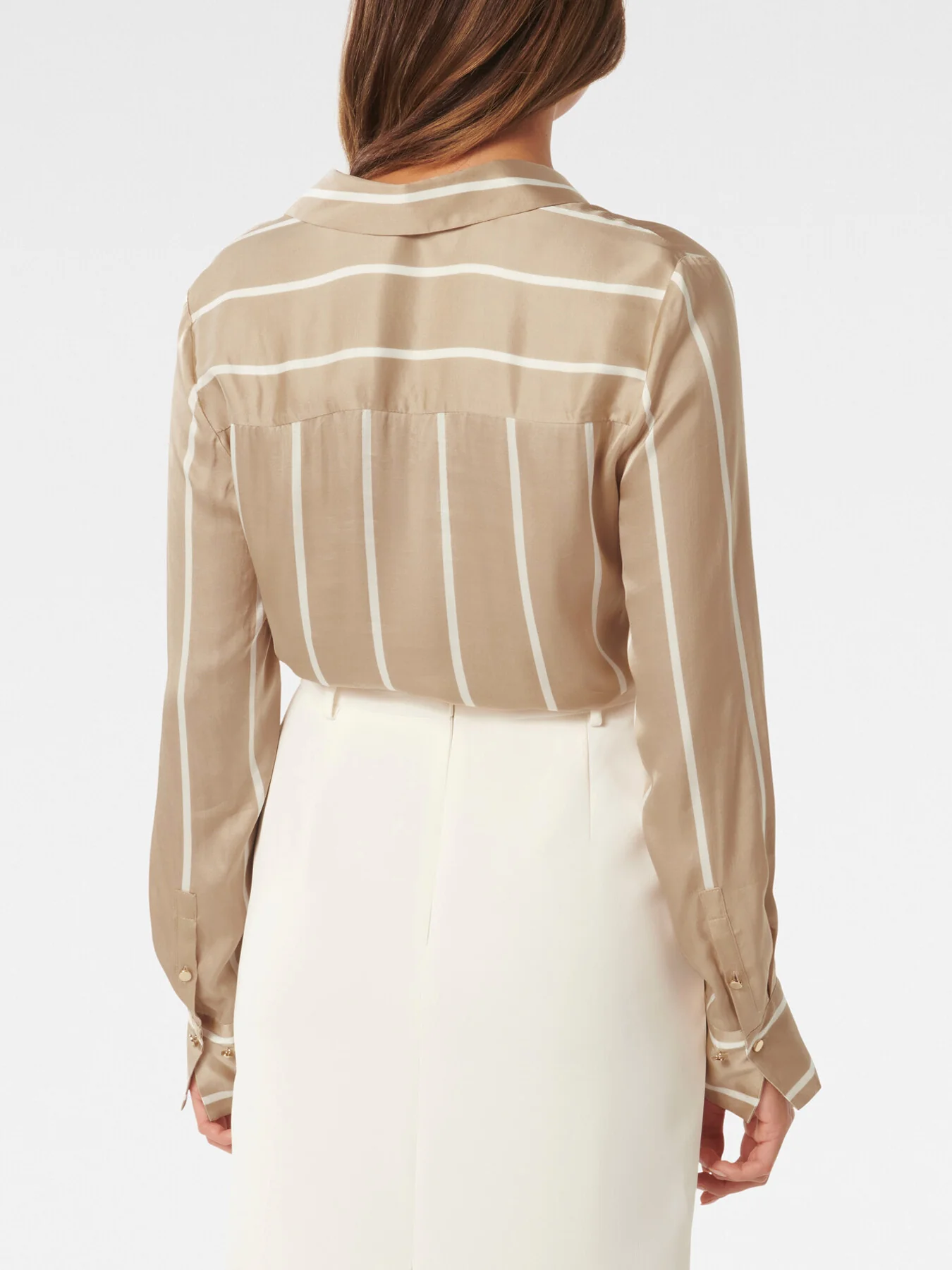 Harvey Notched Neck Satin Shirt - Image 3