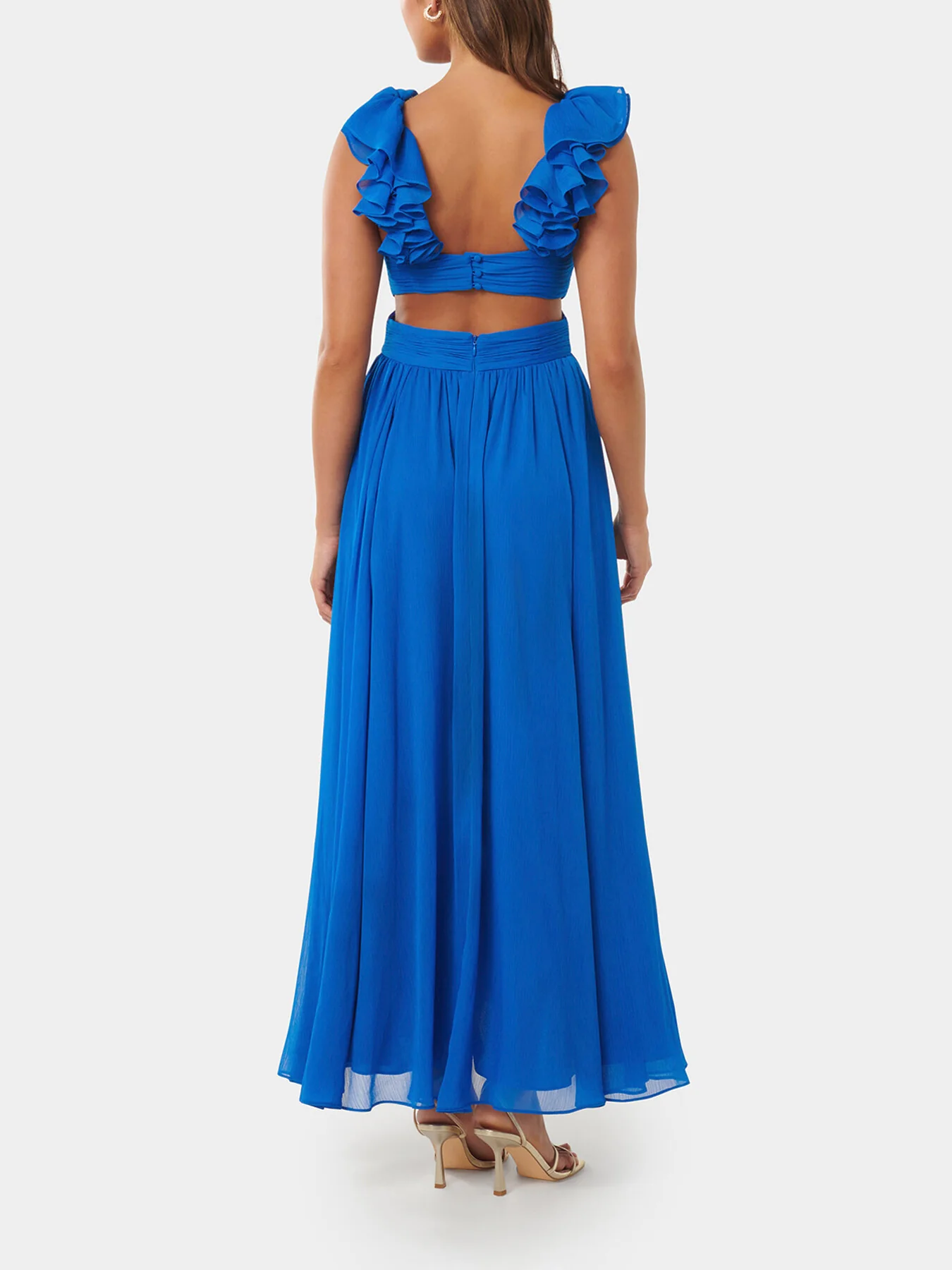 Selena Ruffle Shoulder Maxi - Image 3