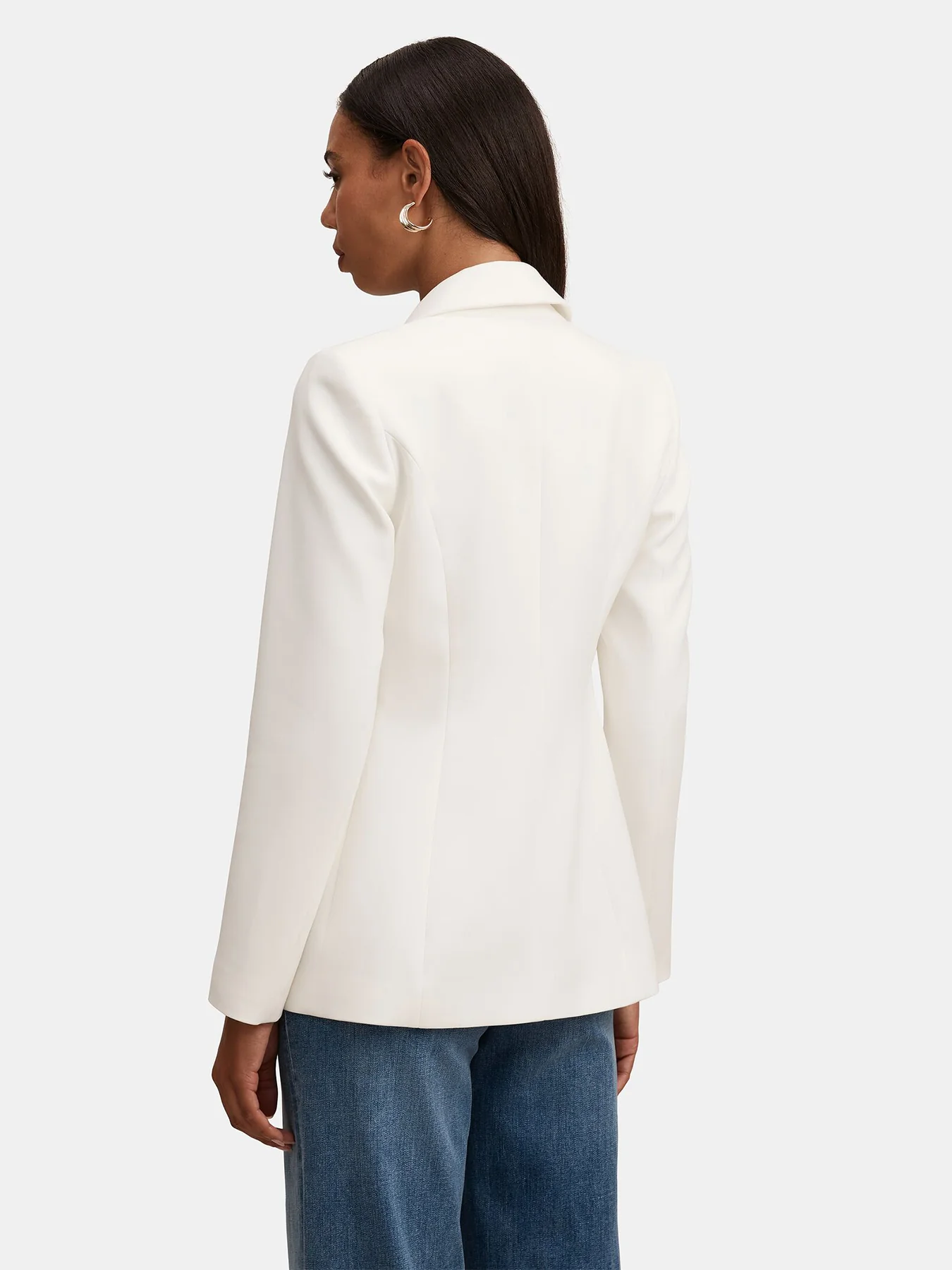 Trixie Gold Button Blazer White - Image 5