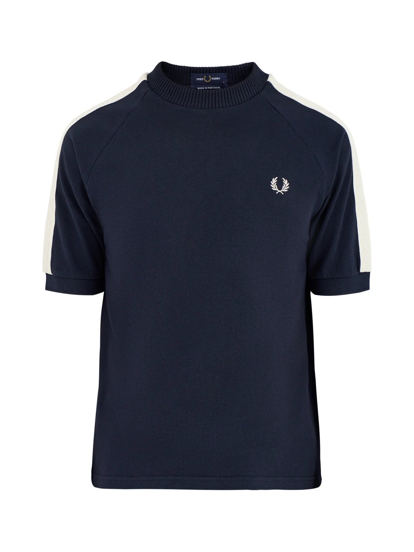 Cable Taped T Shirt Navy