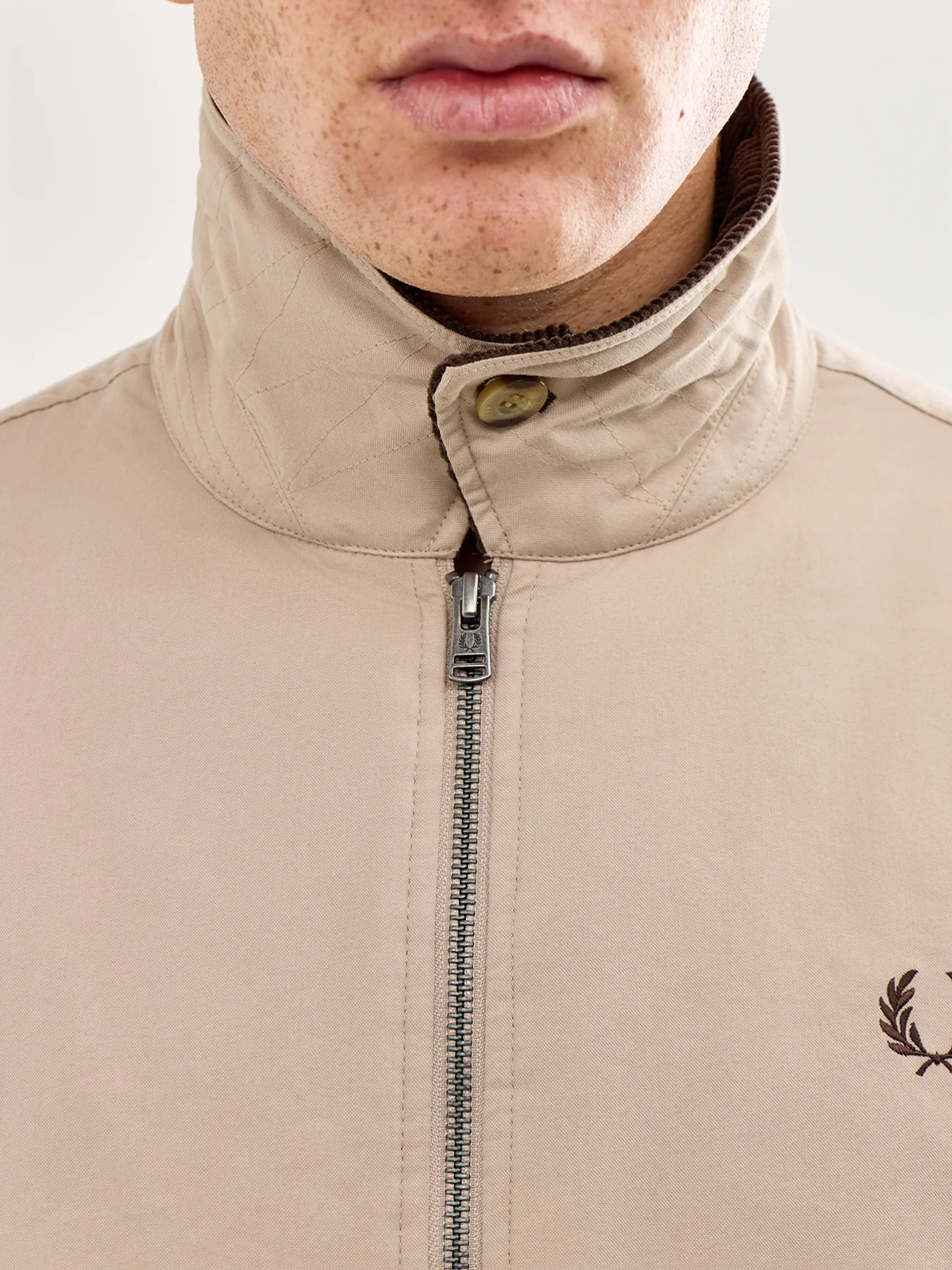 Cotton Caban Jacket Beige - Image 3