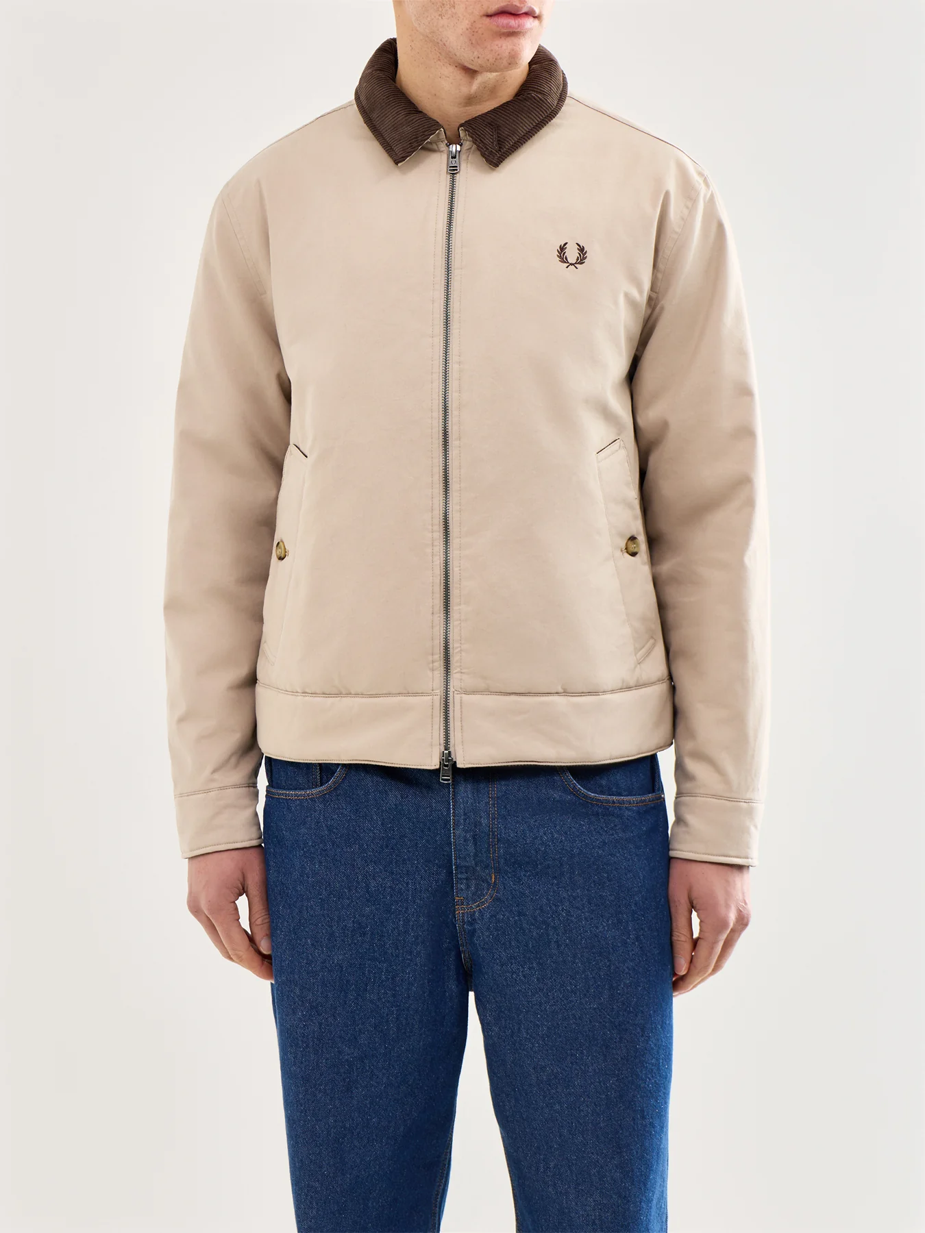 Cotton Caban Jacket Beige - Image 4
