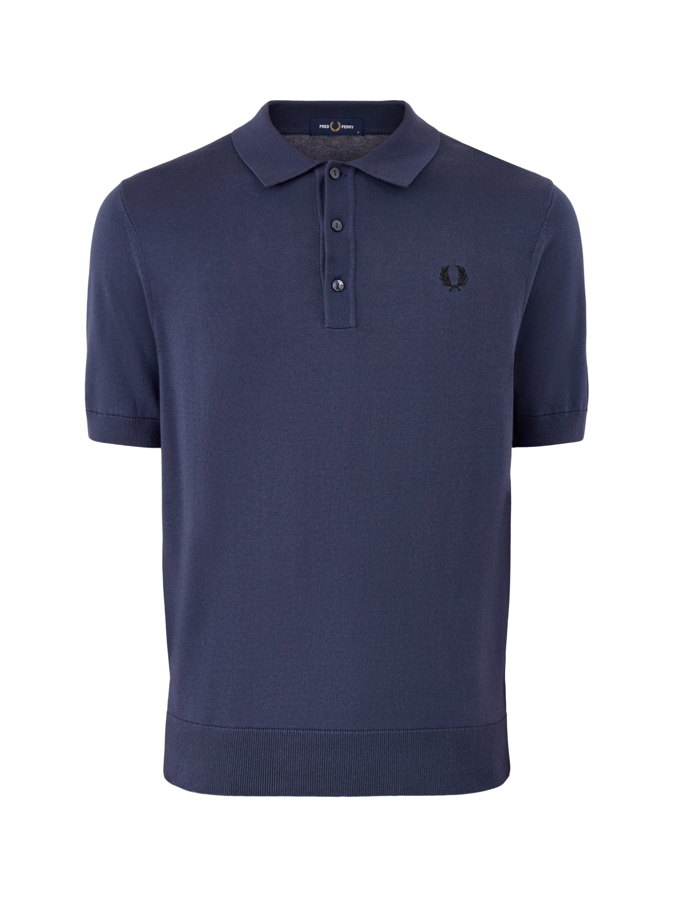 Cotton Knitted Polo Dark Navy
