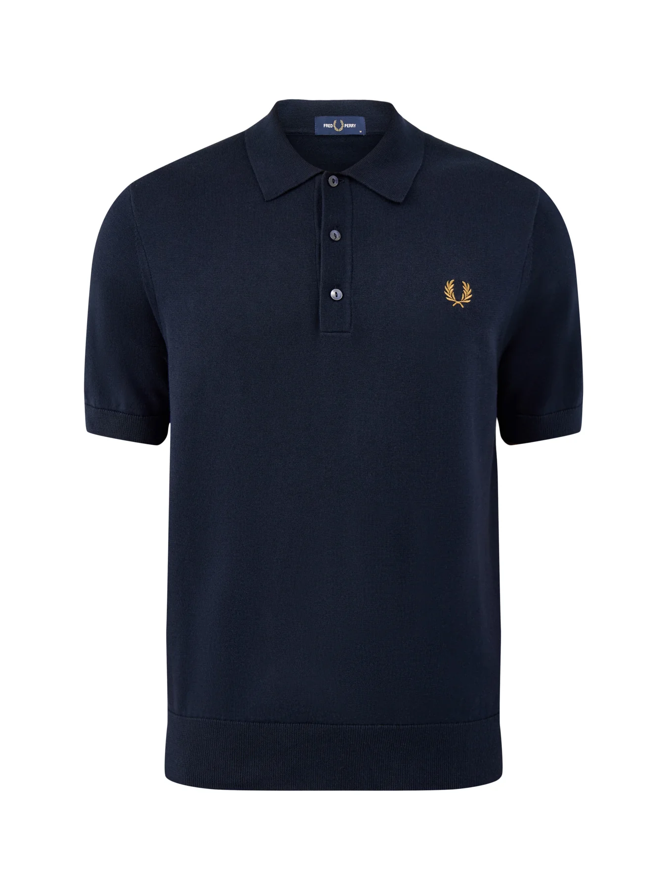 Cotton Knitted Polo Shirt Navy