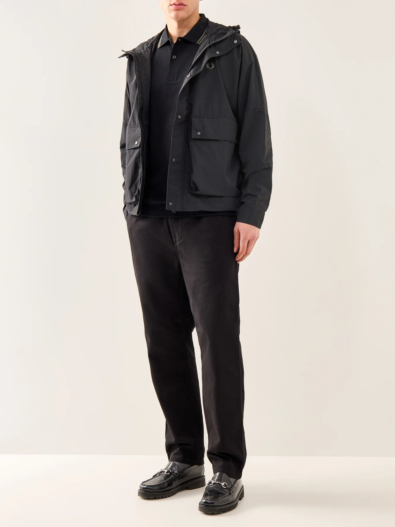 Cropped Ripstop Parka Black - Image 2