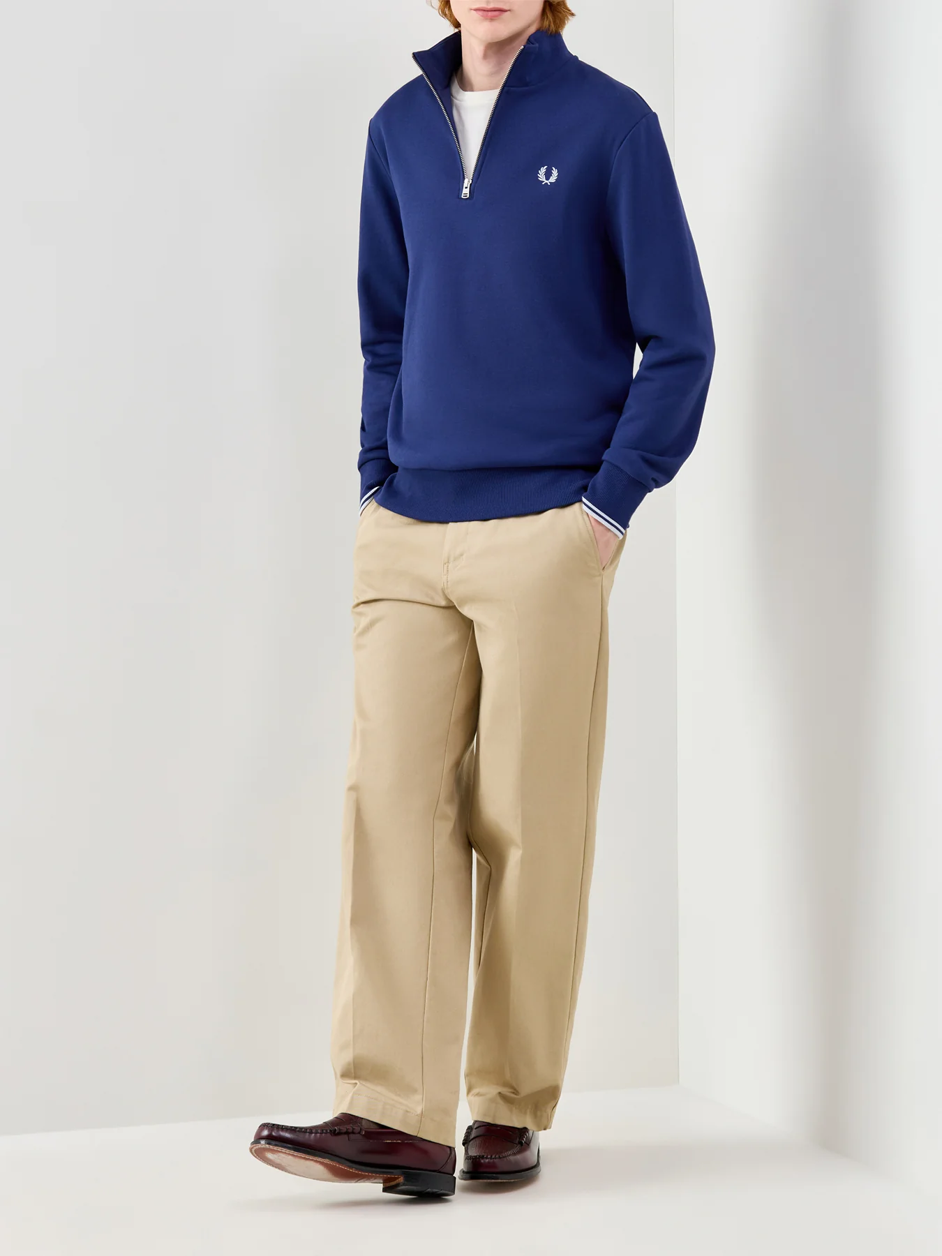 Half Zip Sweatshirt Navy - Image 2