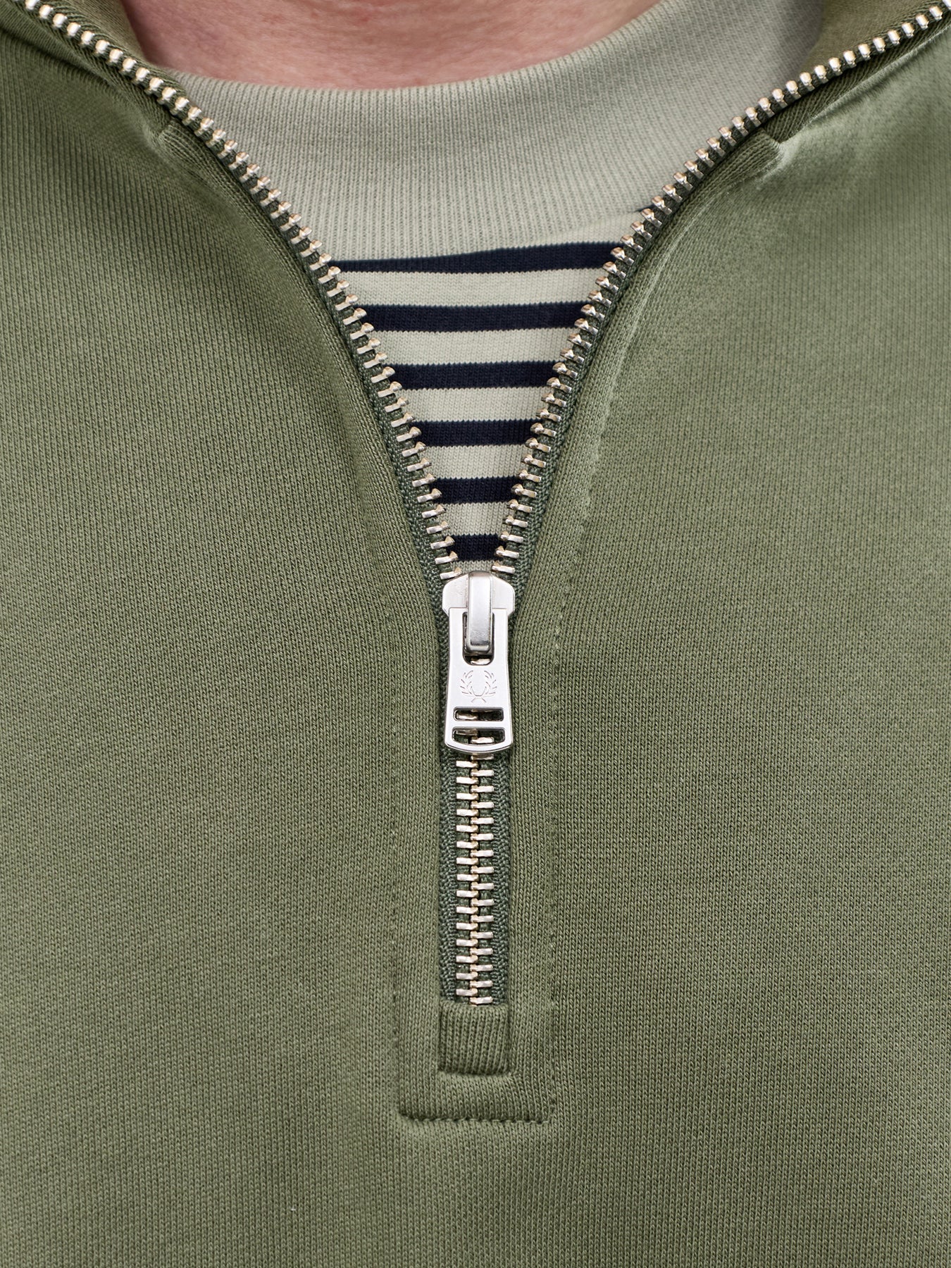 Half Zip Sweatshirt Olive - Image 3