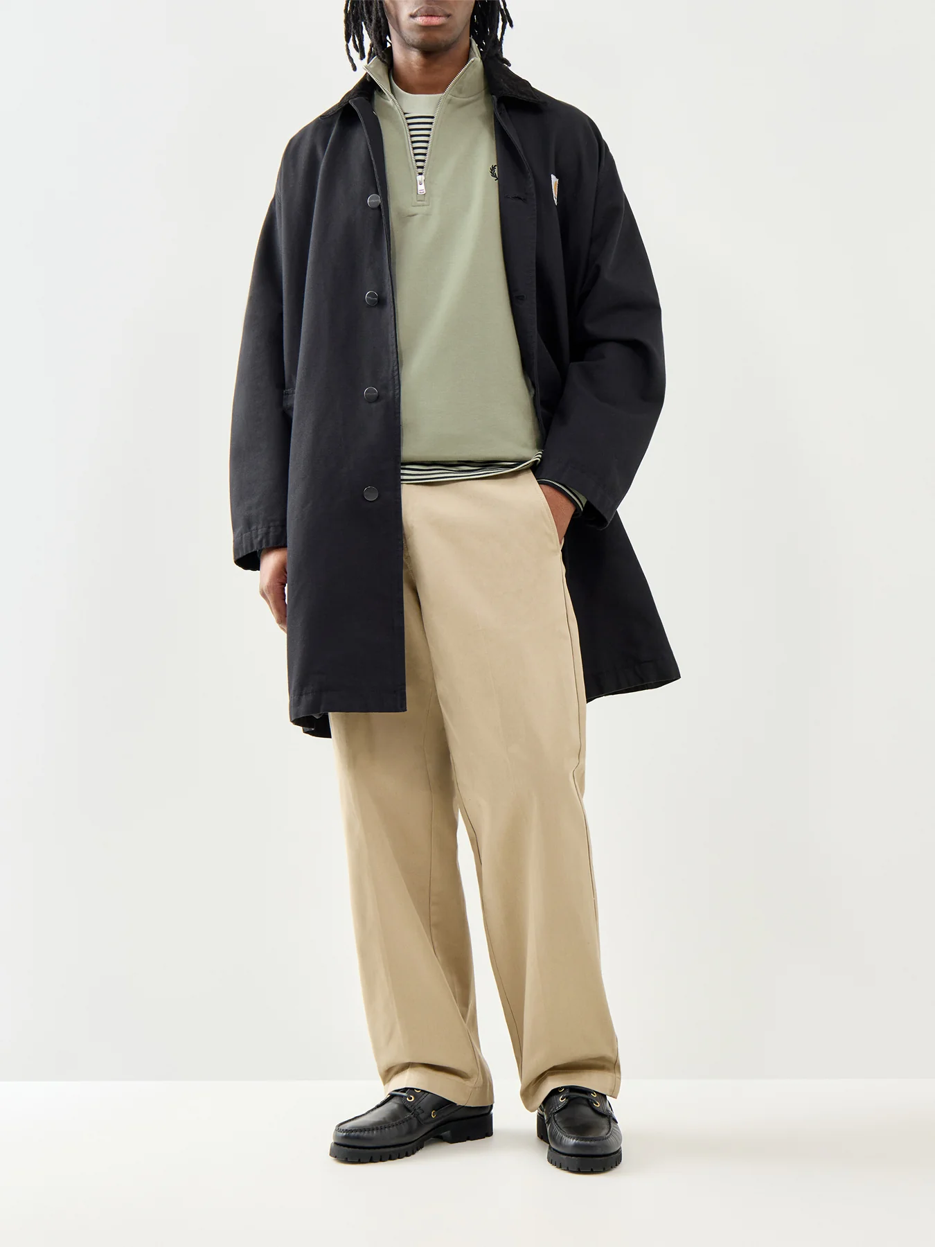 Fred Perry Half Zip Sweatshirt Green - Image 2