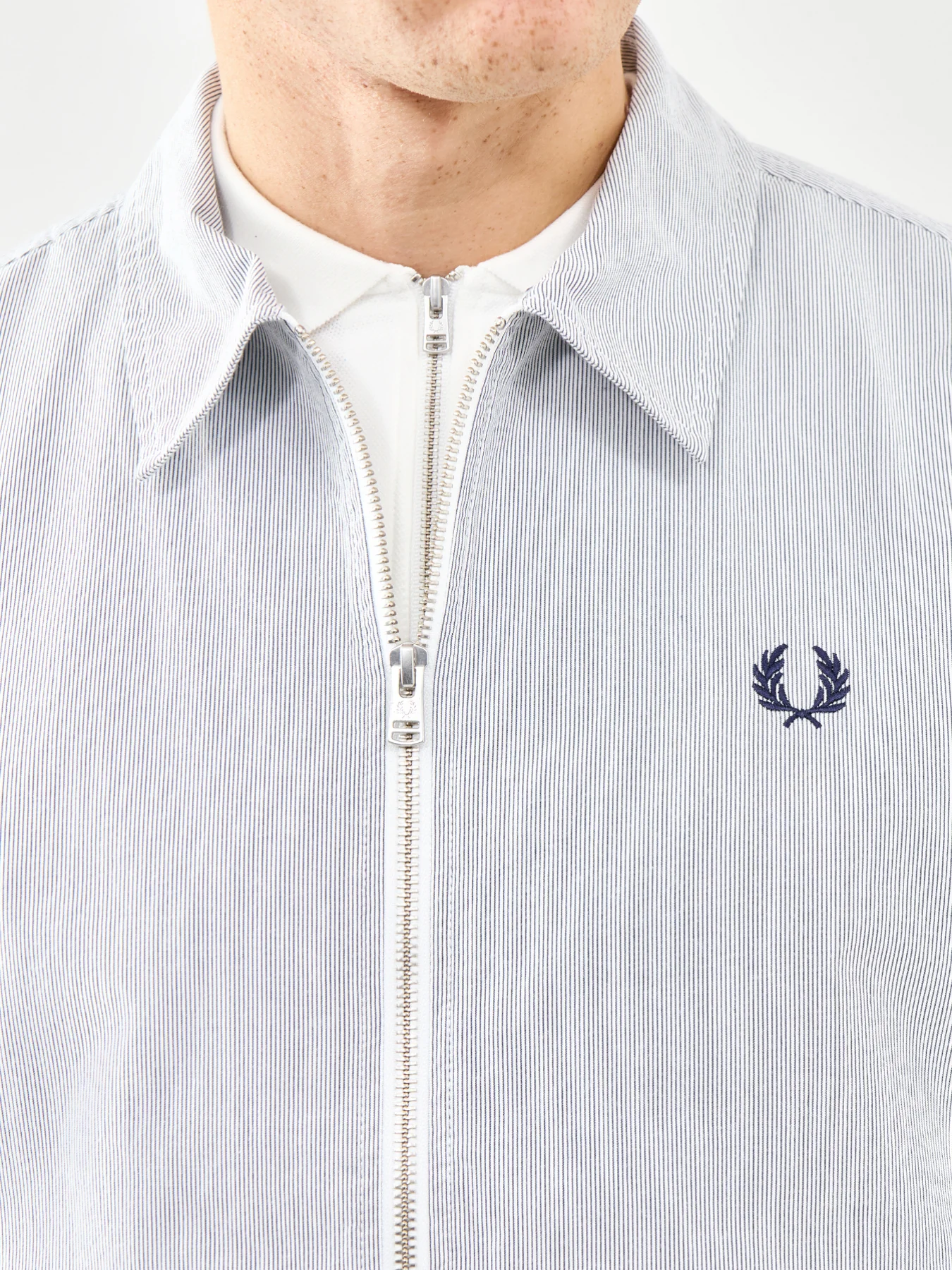 Seersucker Overshirt White - Image 3
