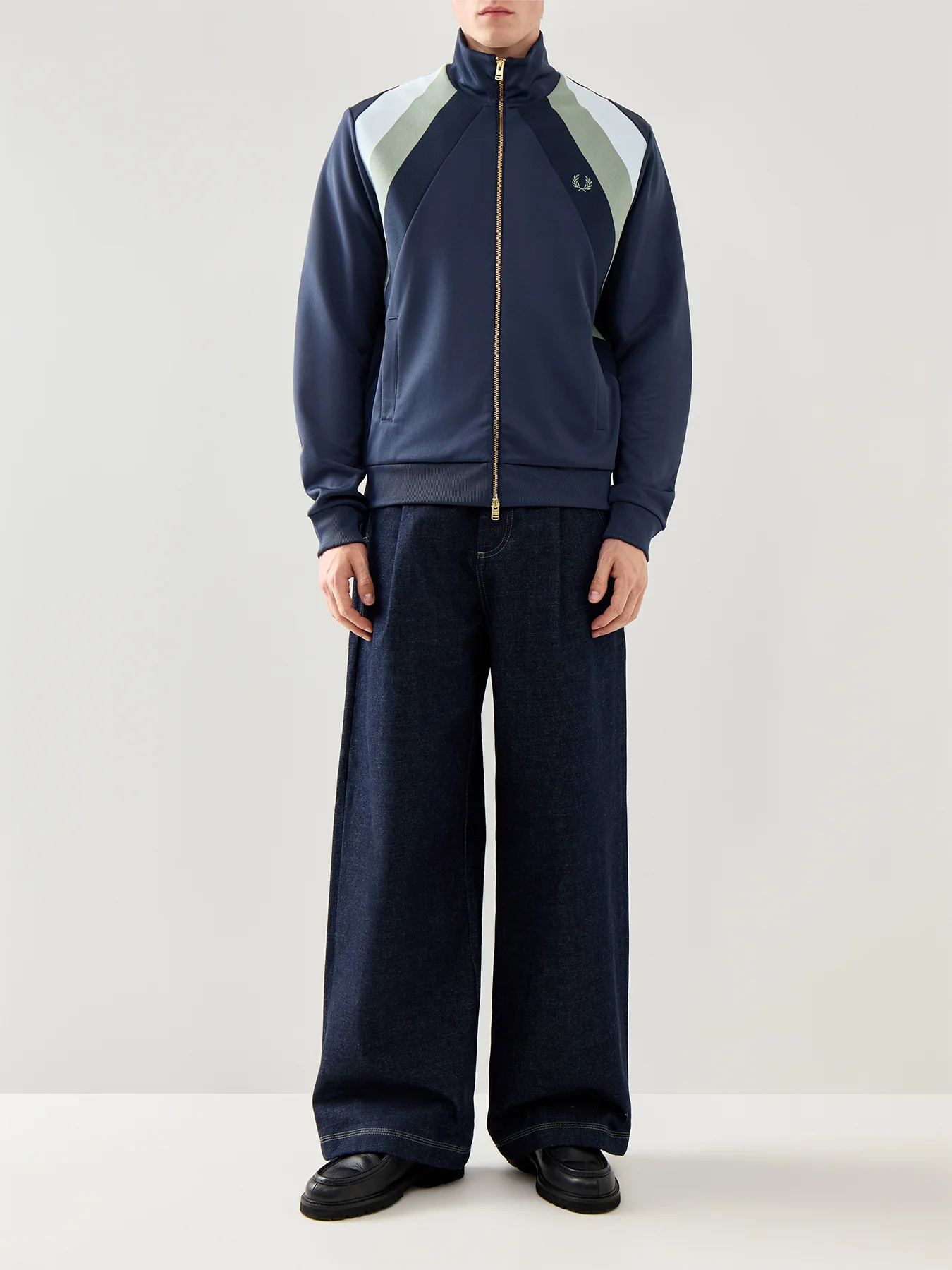 Striped Panel Track Jacket Blue - Image 2