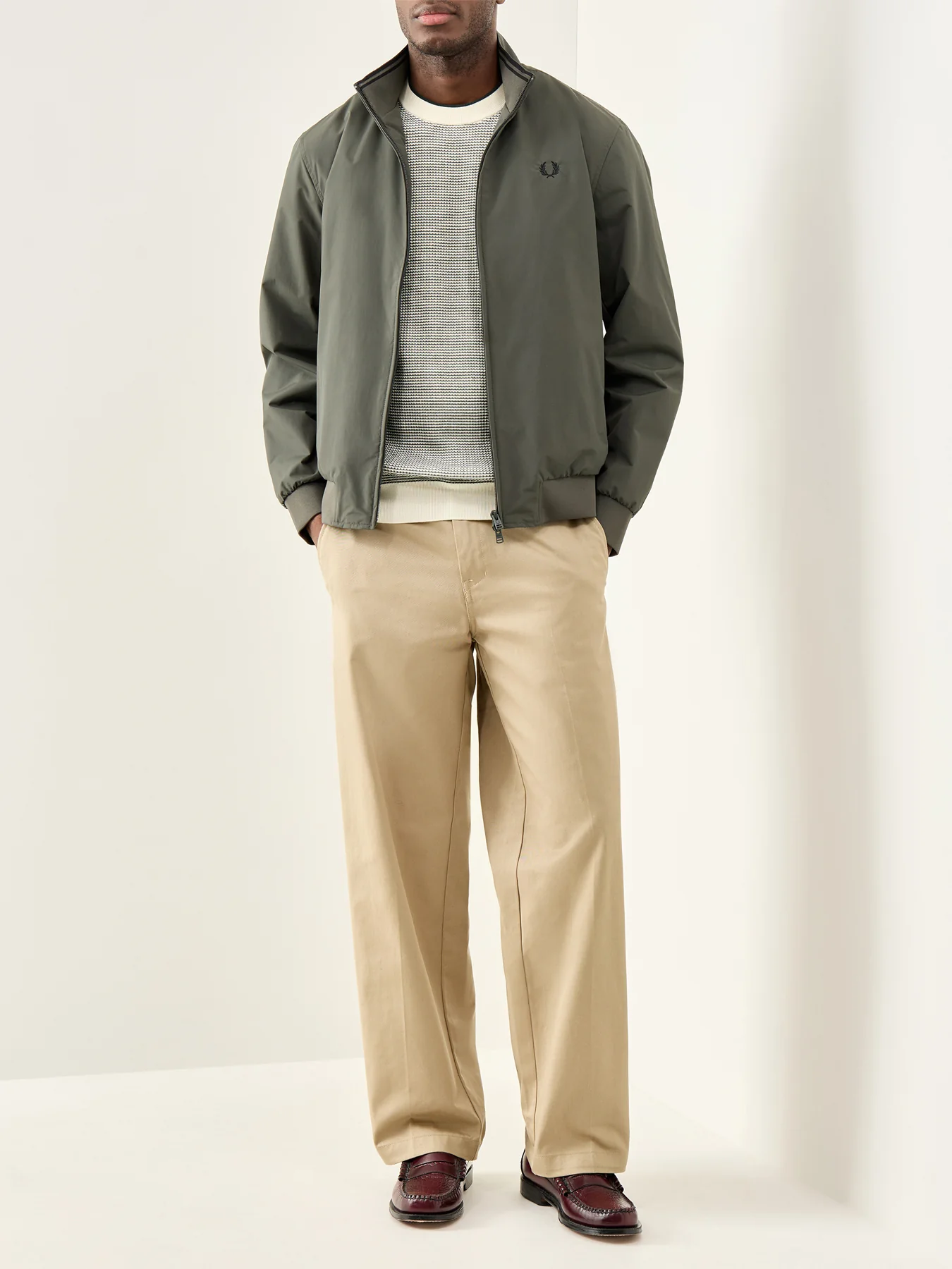 Waffle Knit T-Shirt Cream - Image 2