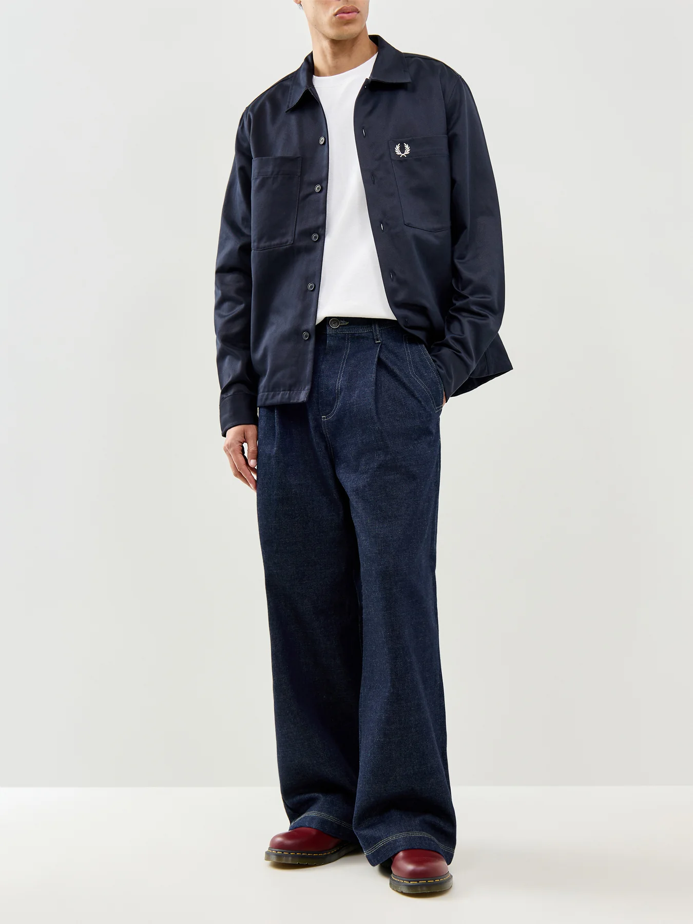 Twill Overshirt Navy - Image 2