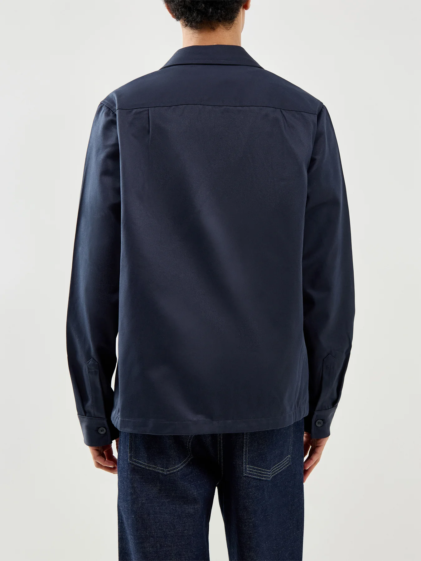 Twill Overshirt Navy - Image 5