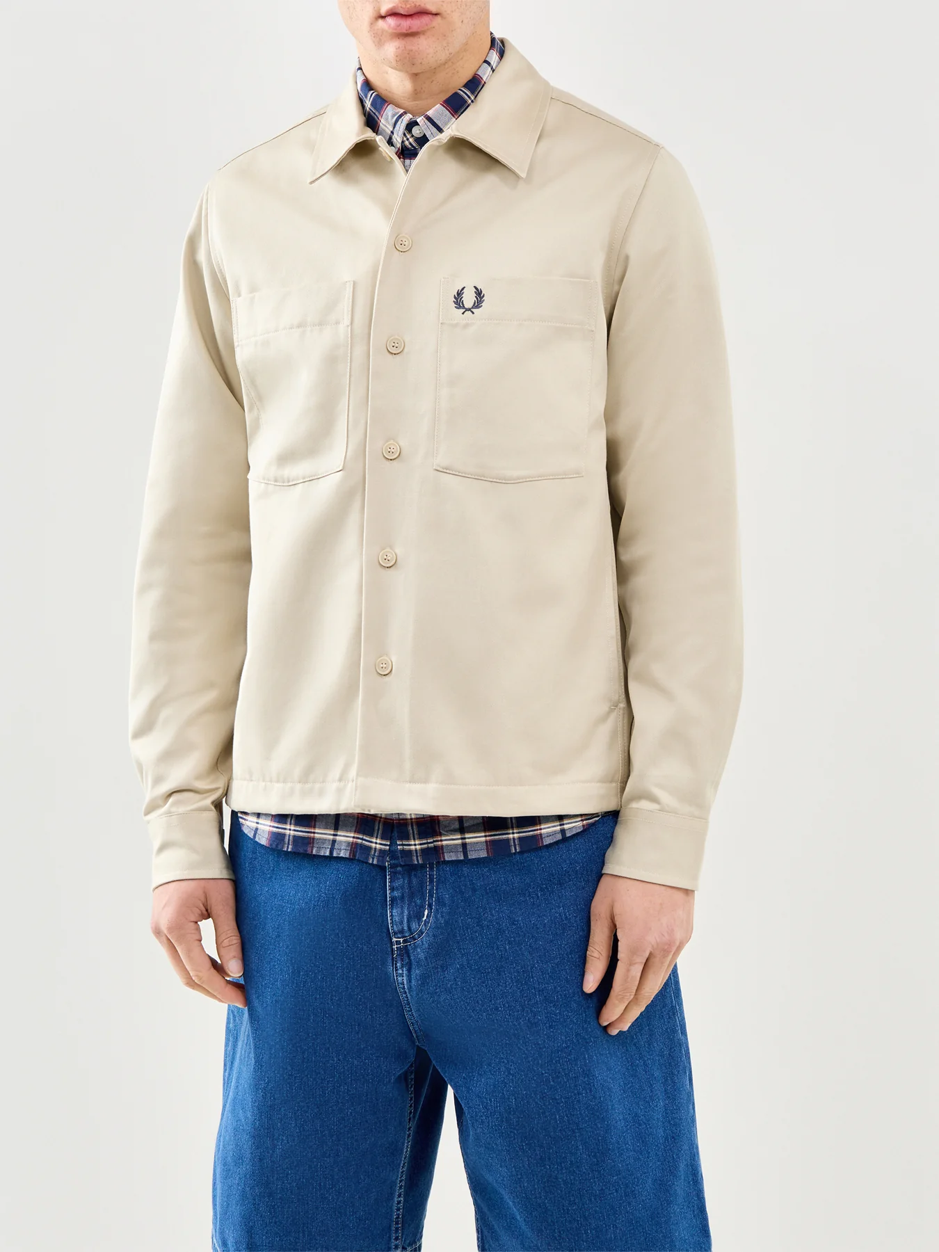 Twill Overshirt Cream - Image 4