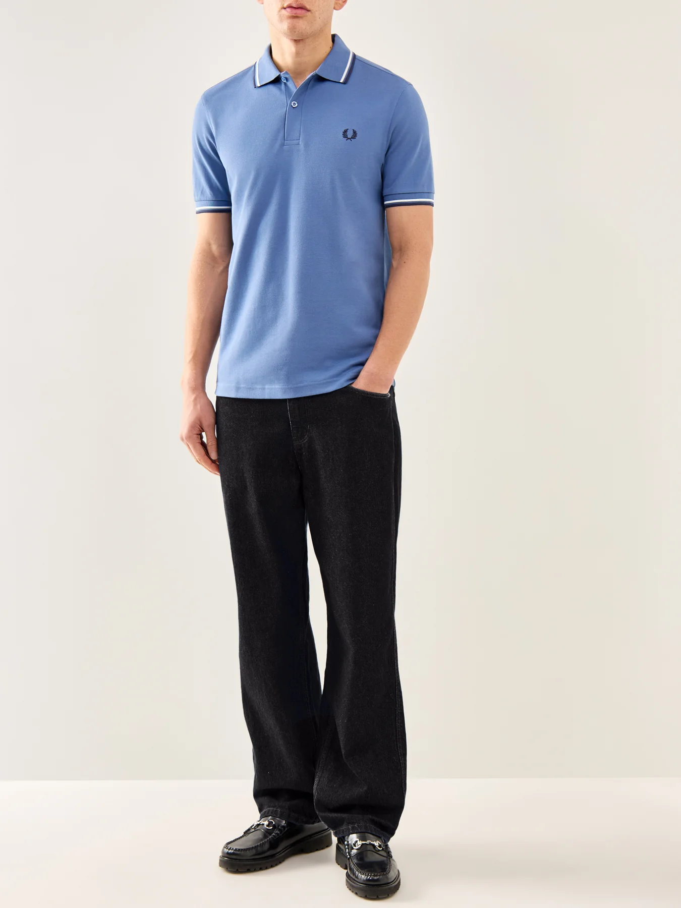 Twin Tipped Polo Shirt Blue - Image 2