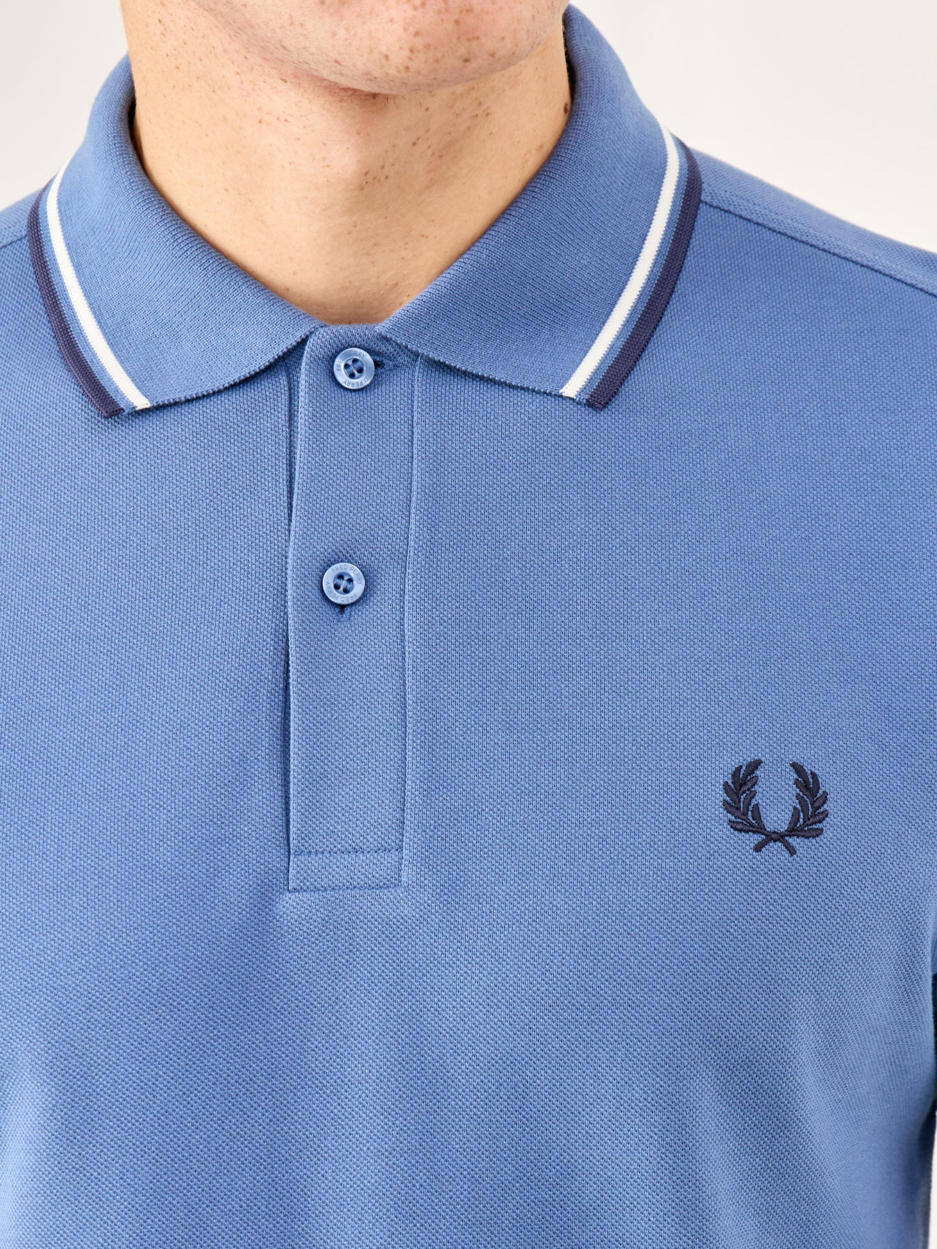 Twin Tipped Polo Shirt Blue - Image 3