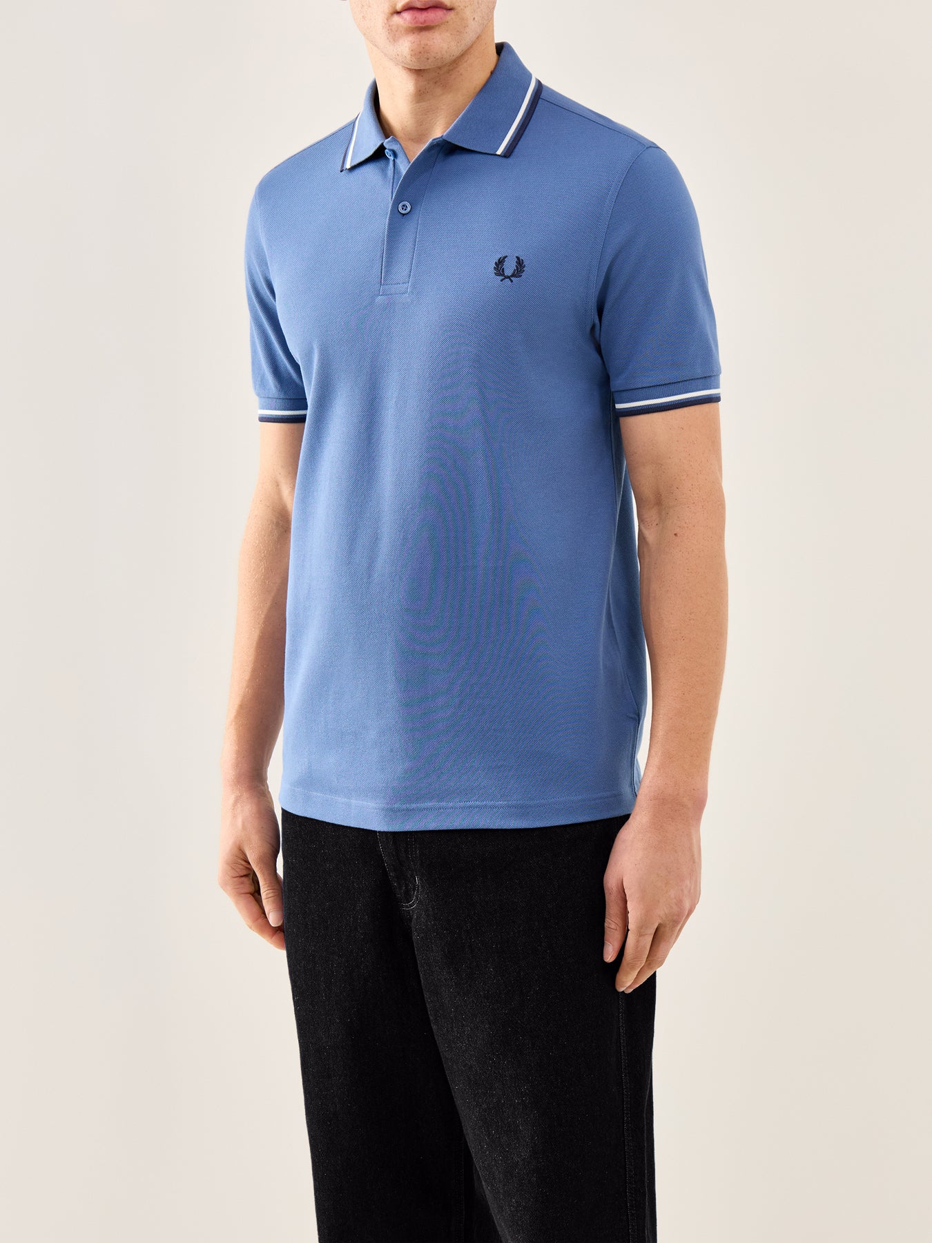 Twin Tipped Polo Shirt Blue - Image 4