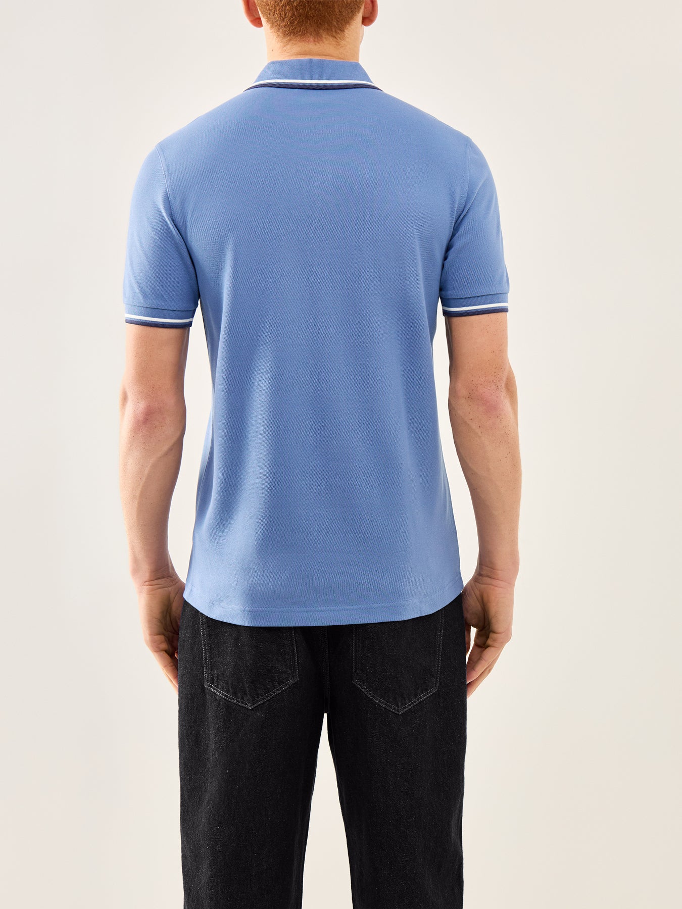Twin Tipped Polo Shirt Blue - Image 5