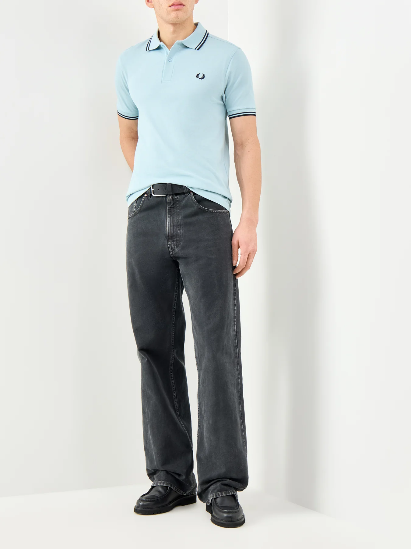 Twin Tipped Polo Shirt Blue - Image 2
