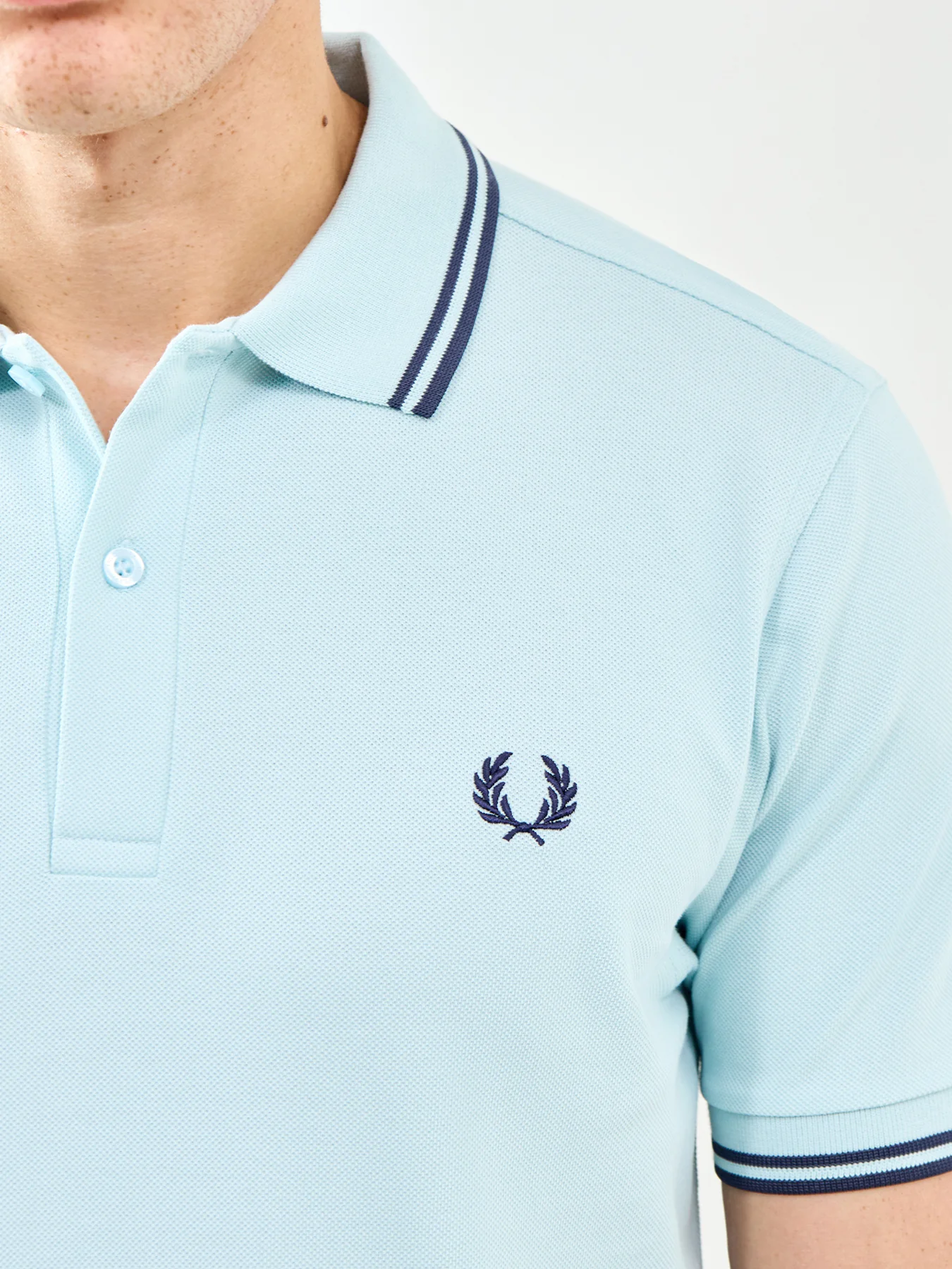 Twin Tipped Polo Shirt Blue - Image 3