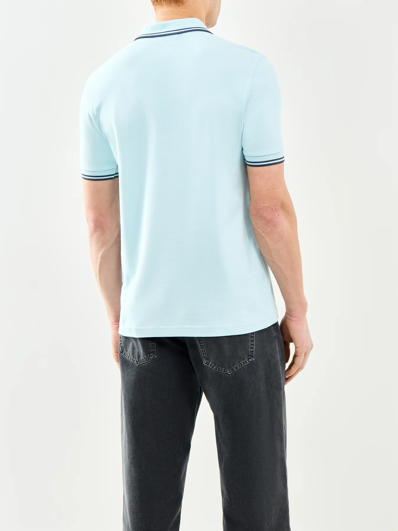 Twin Tipped Polo Shirt Blue - Image 5