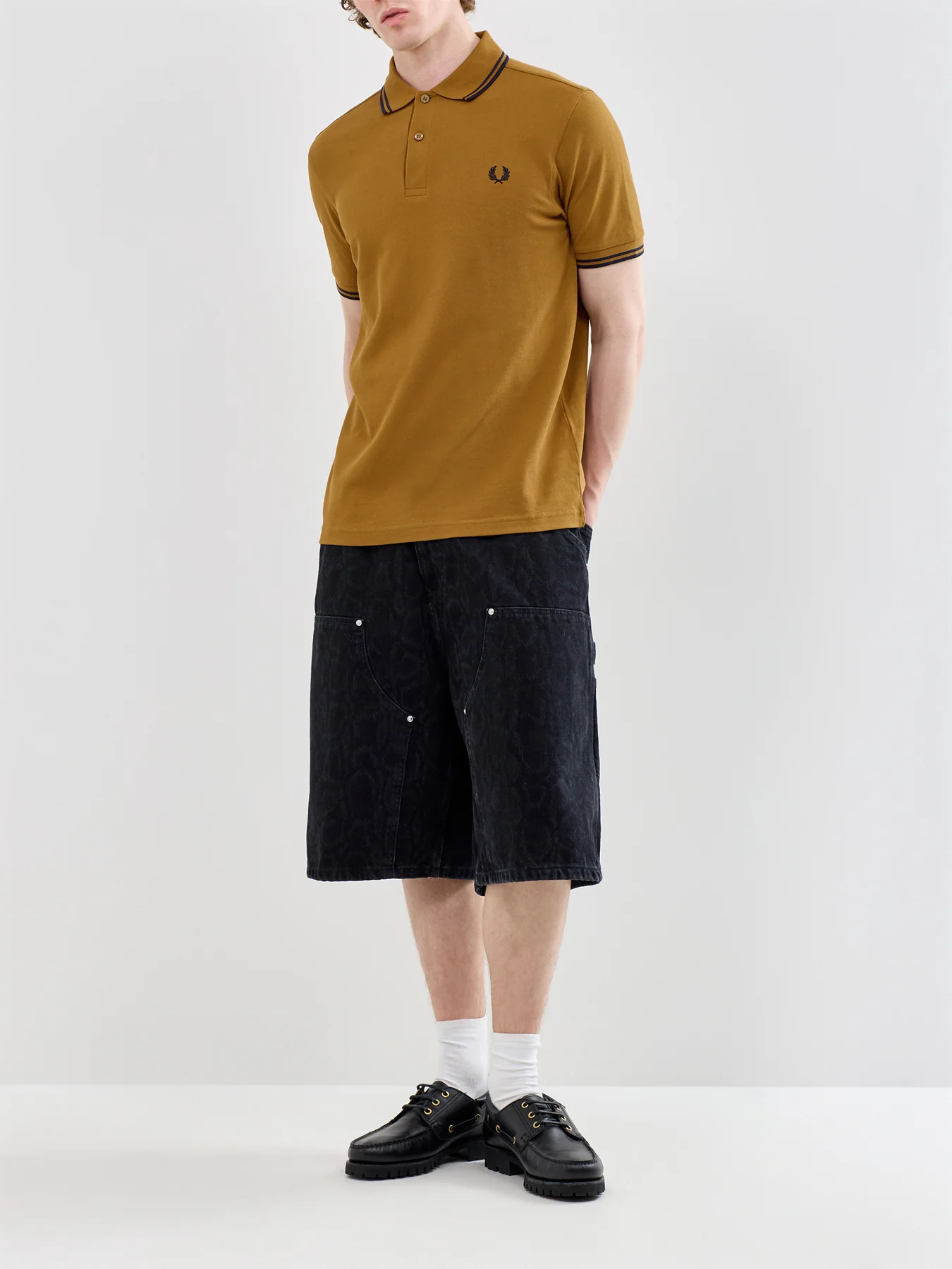 Twin Tipped Polo Shirt Brown - Image 2