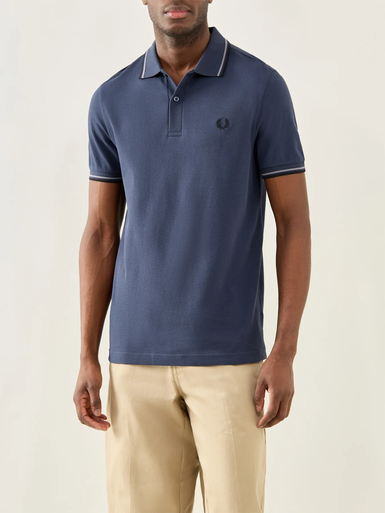 Twin Tipped Polo Shirt Navy - Image 4