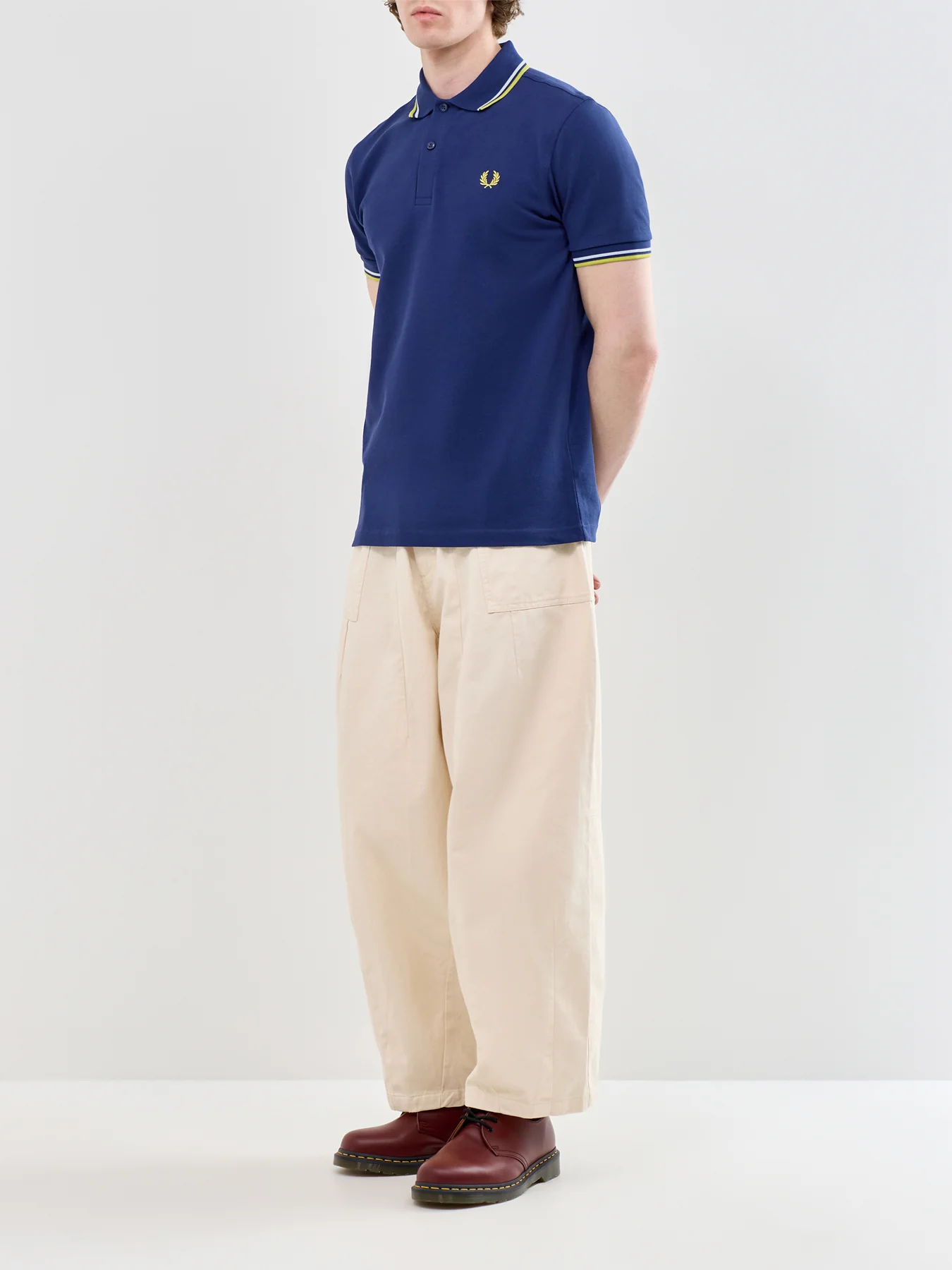 Twin Tipped Polo Shirt Navy - Image 2