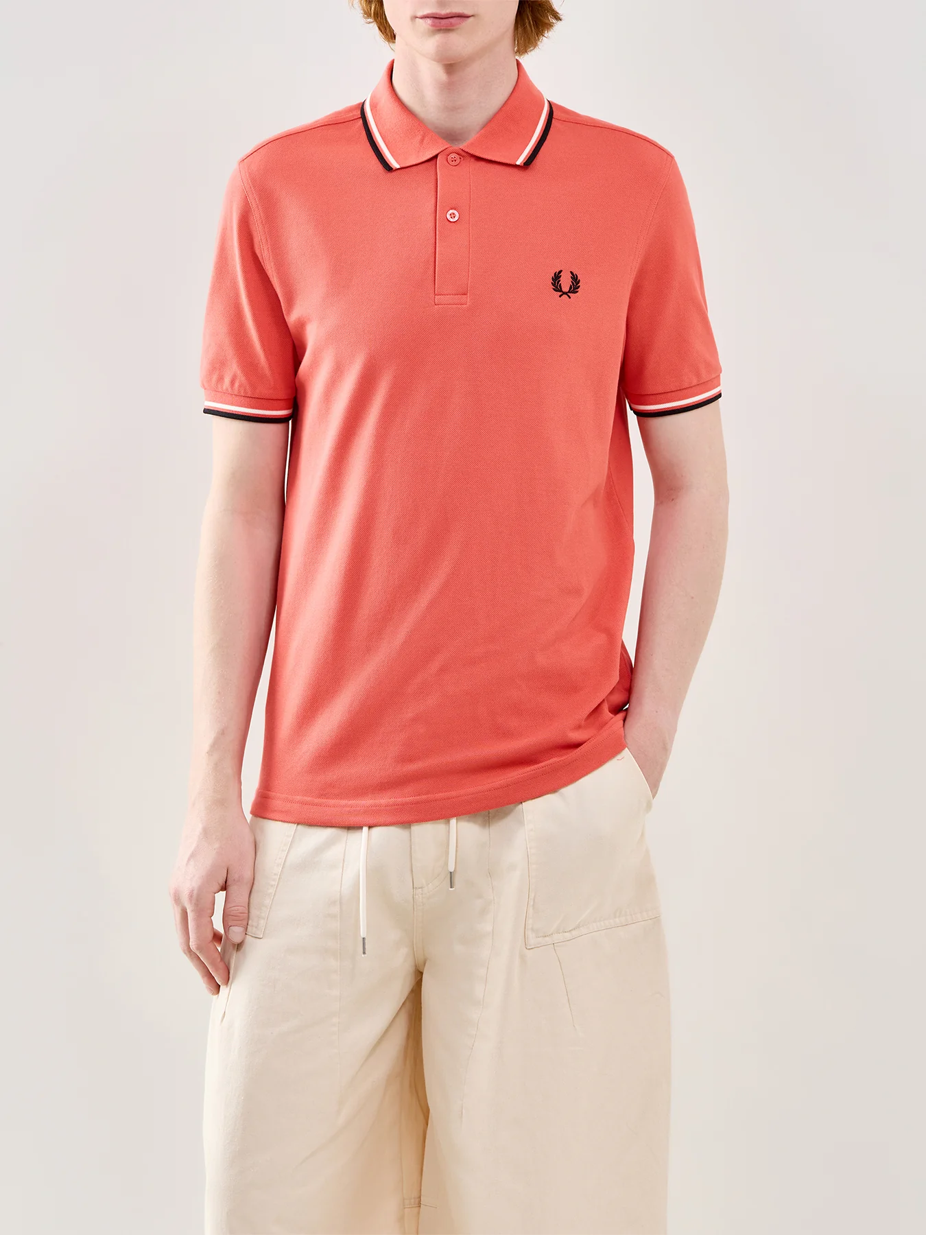 Twin Tipped Polo Shirt Pink - Image 4