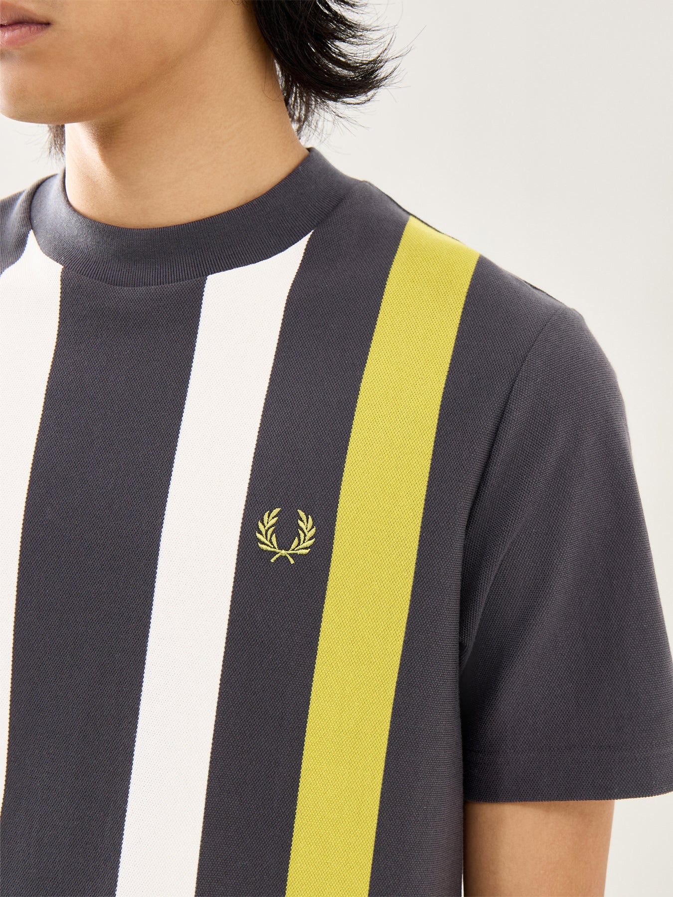 Vertical Stripe T-Shirt Grey - Image 3