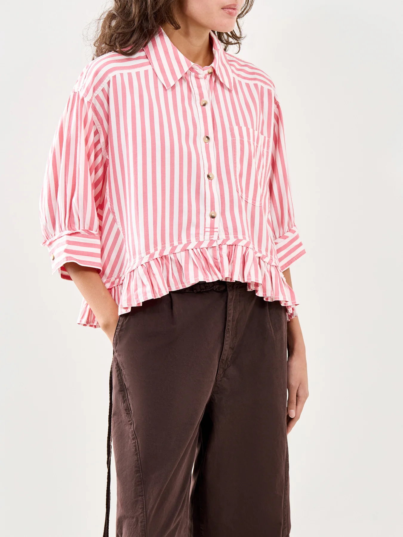 Bailey Stripe Shirt Pink - Image 4