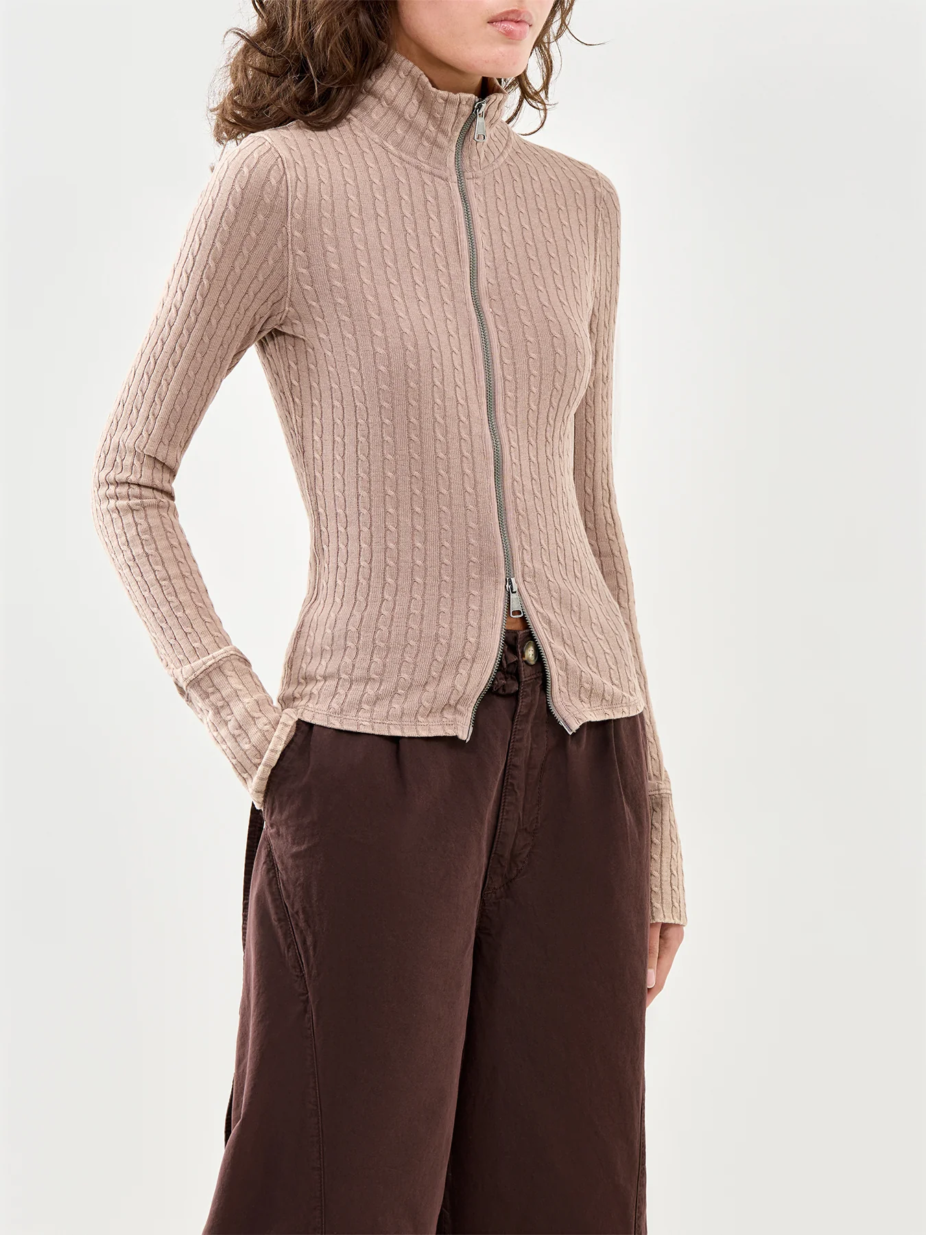 Brunch Girl Zip Up Brown - Image 4