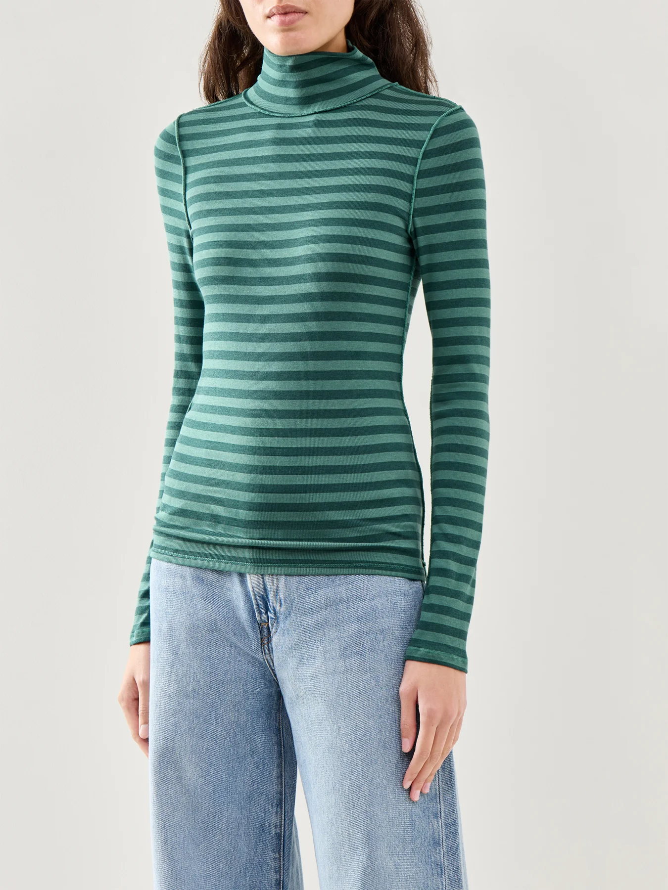 Good Good Turtle Stripe Sweater Green - Image 4