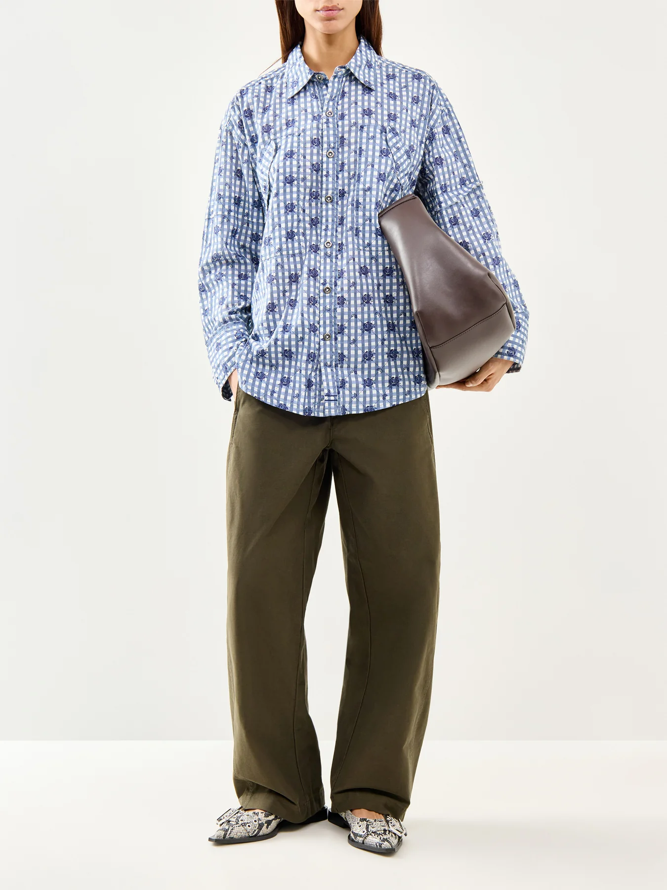 Hidden Flower Camo Shirt Blue - Image 2