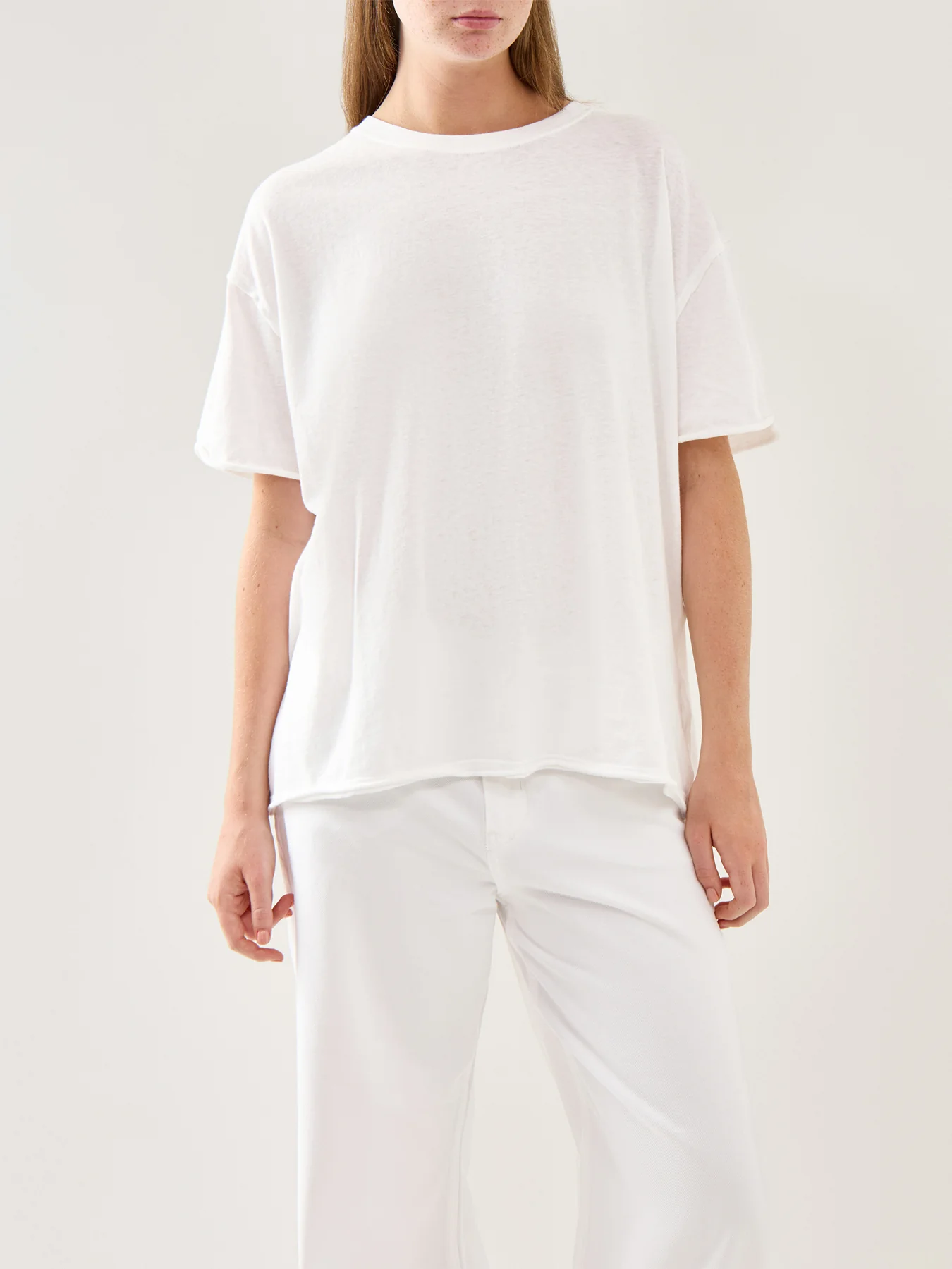 Nina White Cotton T-Shirt - Image 4