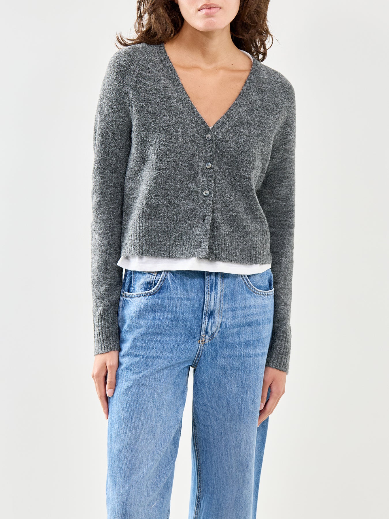 School Girl Cardigan Grey - Image 4