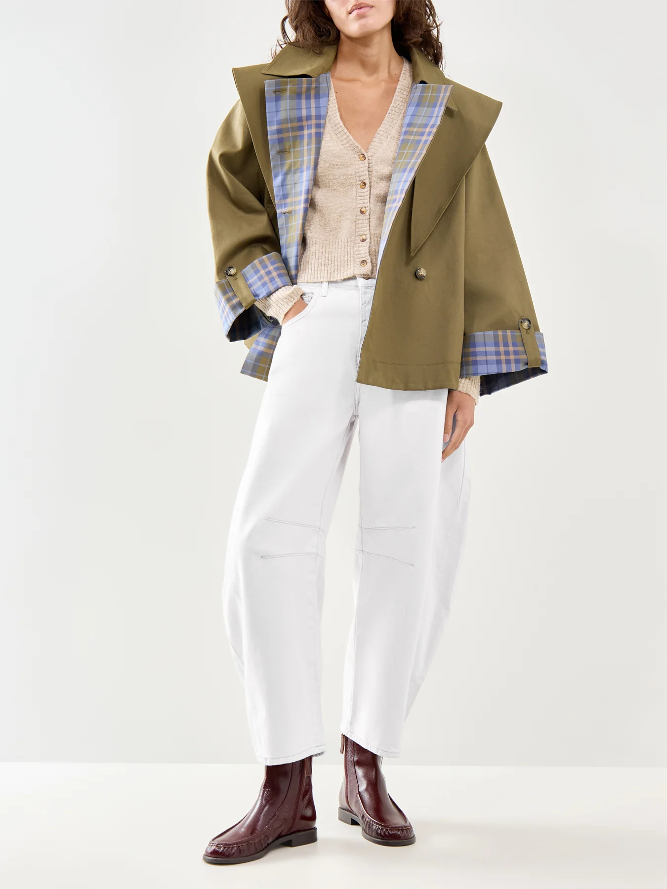 School Girl Cardigan Brown - Image 2