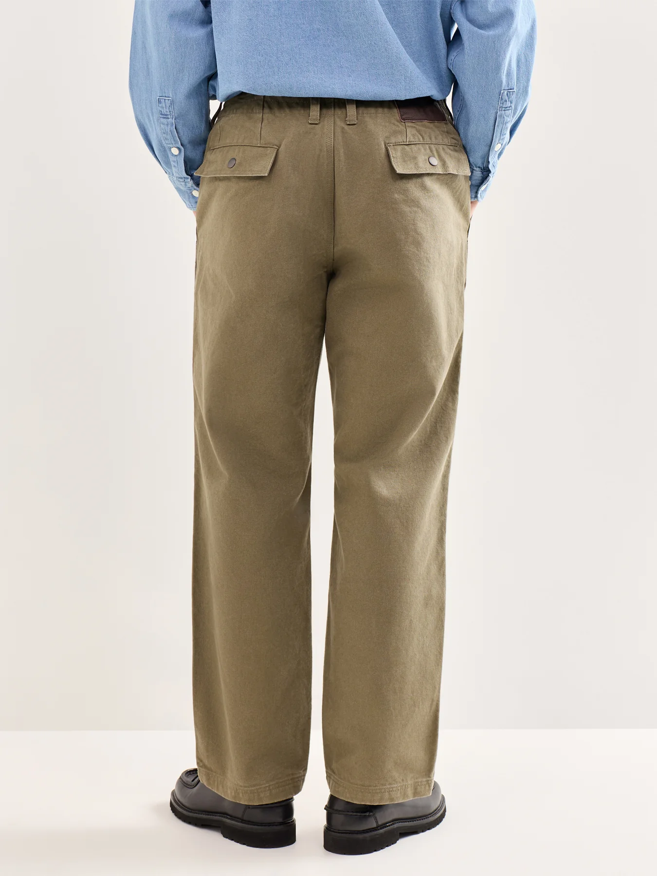 Heavy Canvas Destroyed Double Knee Pants Olive - Image 5