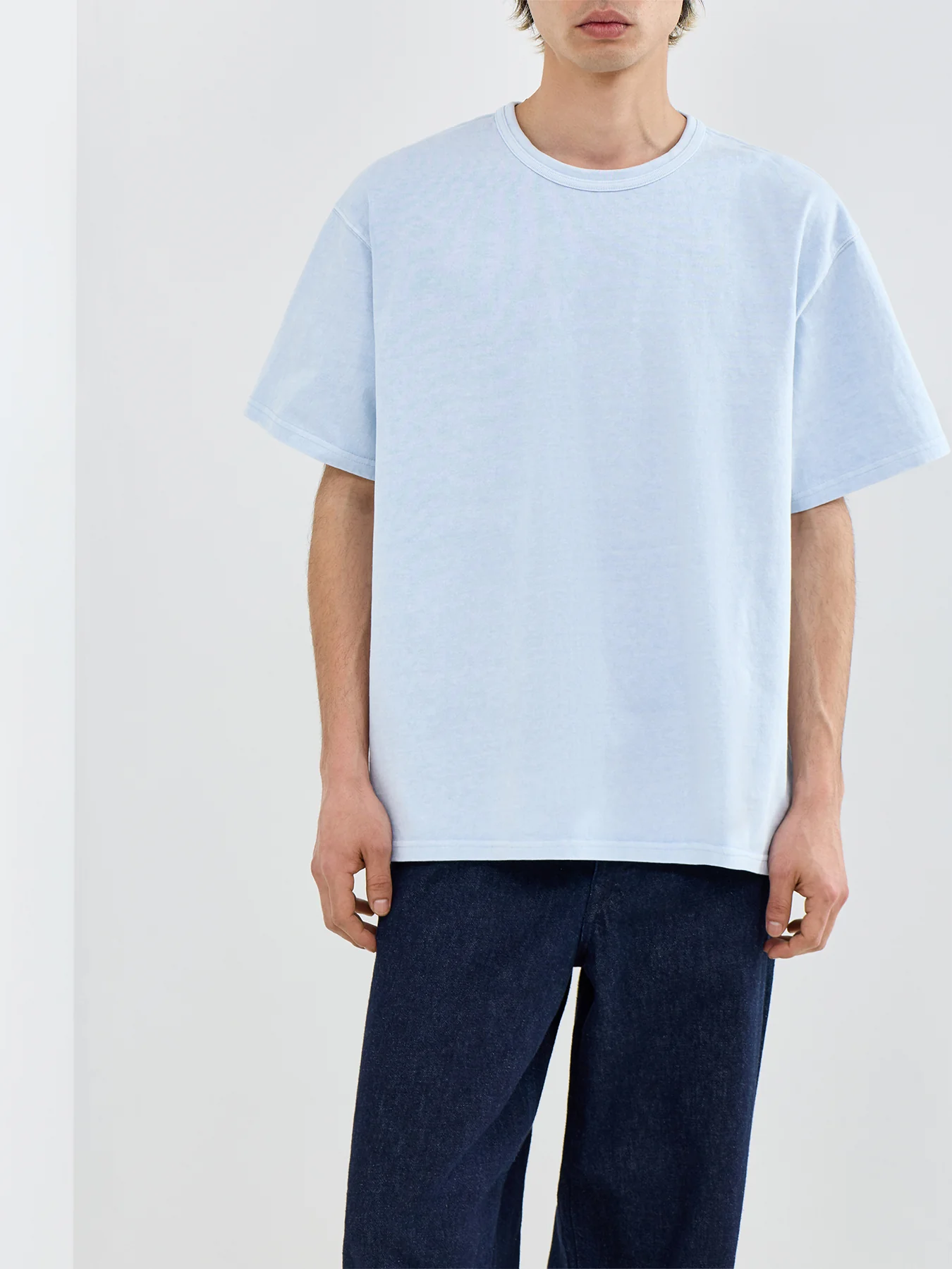 Pigment Dyeing T-Shirt Blue - Image 4