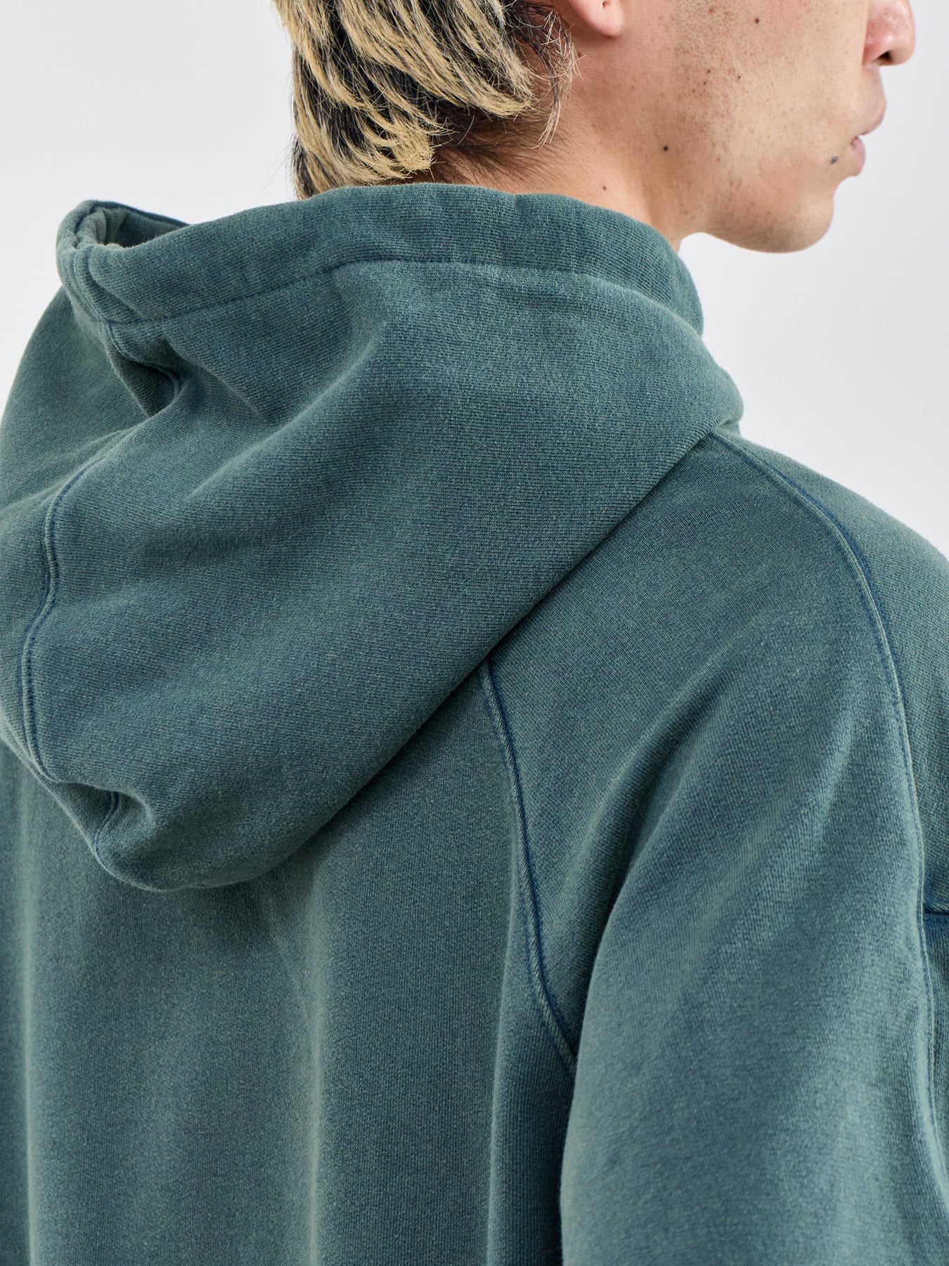 Vintage Dyeing Pullover Hoodie Green - Image 4
