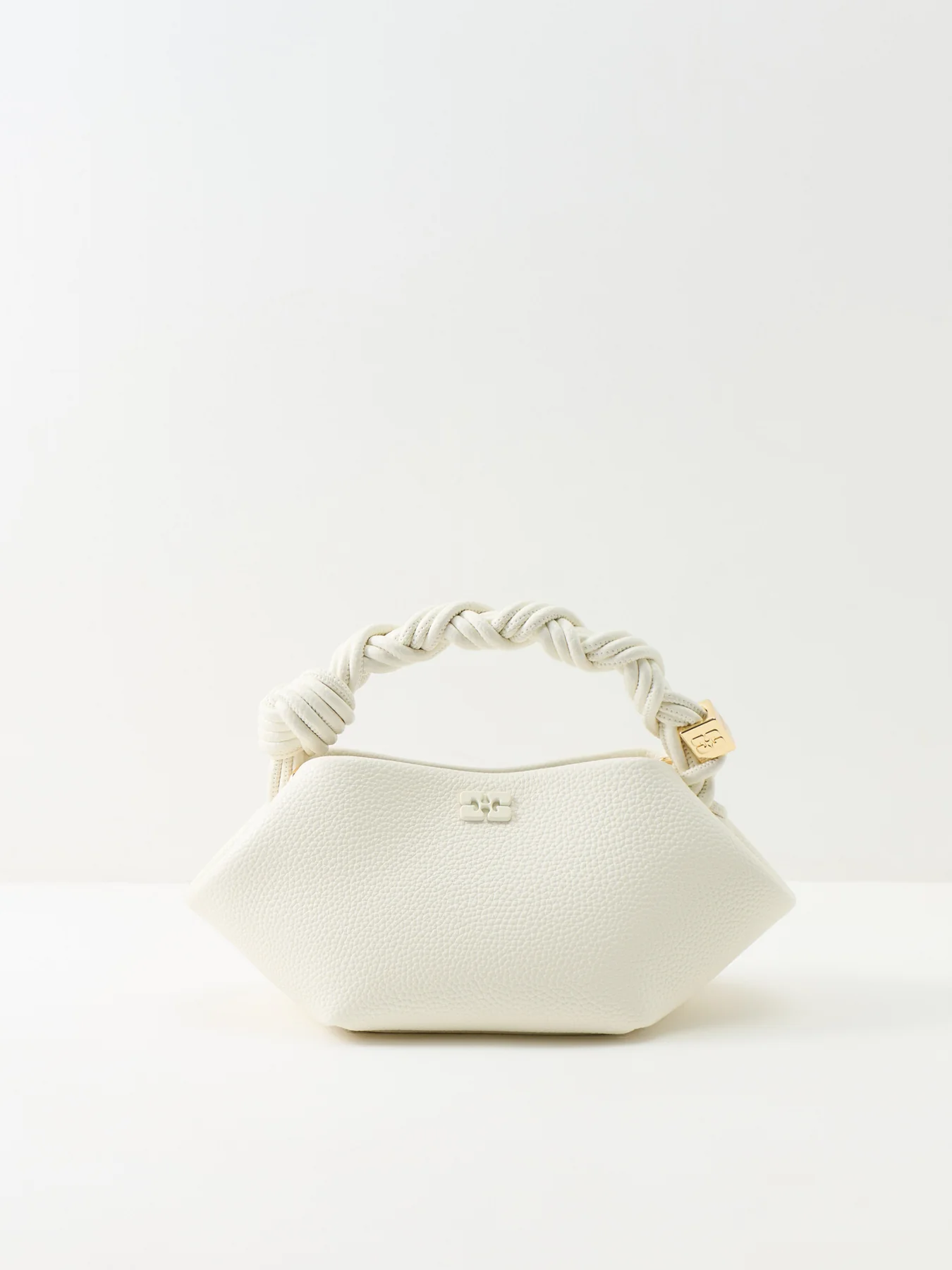 Bou Mini Grained Tote Bag White - Image 6